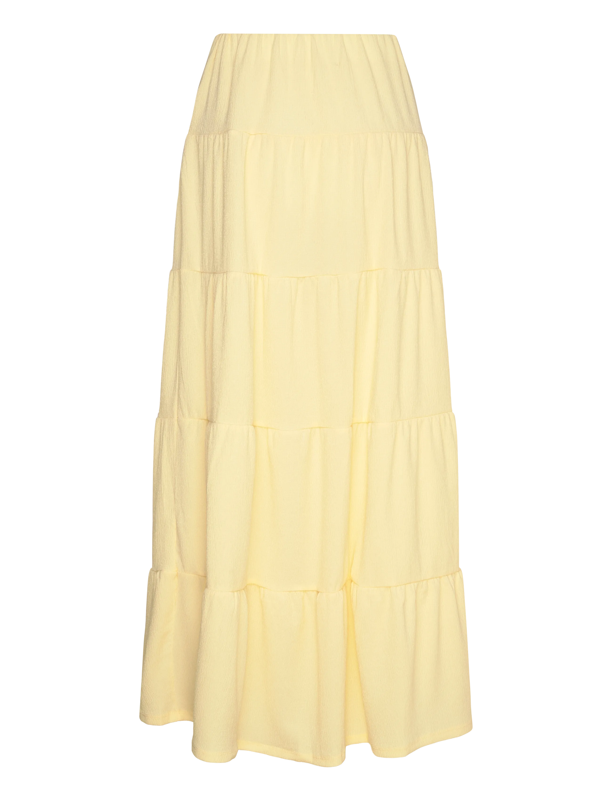 Bubbleroom - Flounce Maxi Skirt - maxi nederdele - light yellow - 2