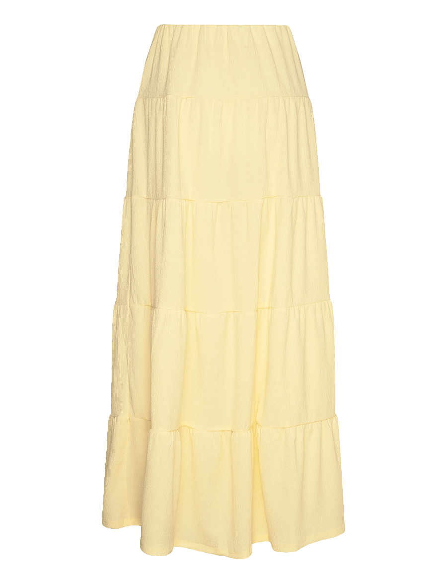 Bubbleroom - Flounce Maxi Skirt - ilgi sijonai - light yellow - 2