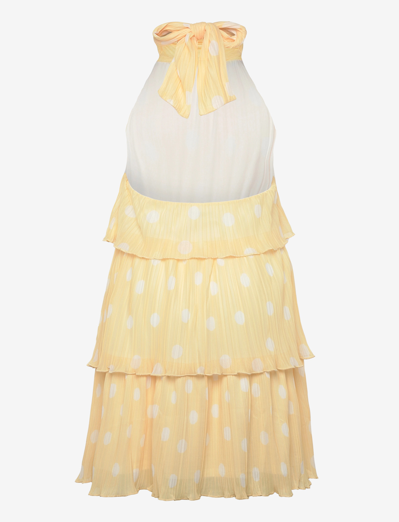 Bubbleroom - Pleated Flounce Mini Dress - korte kjoler - yellow/patterned - 2