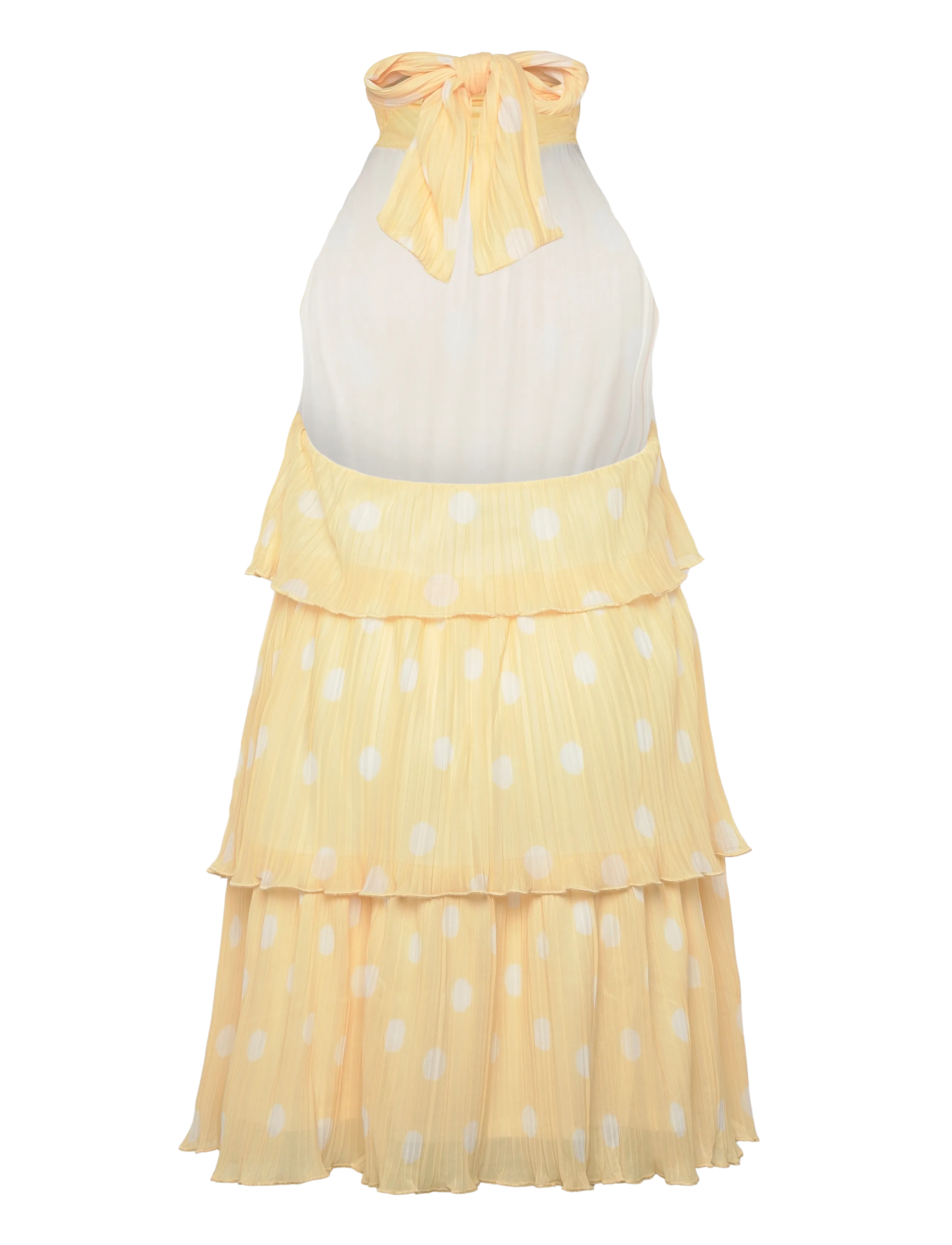 Bubbleroom - Pleated Flounce Mini Dress - short dresses - yellow/patterned - 2
