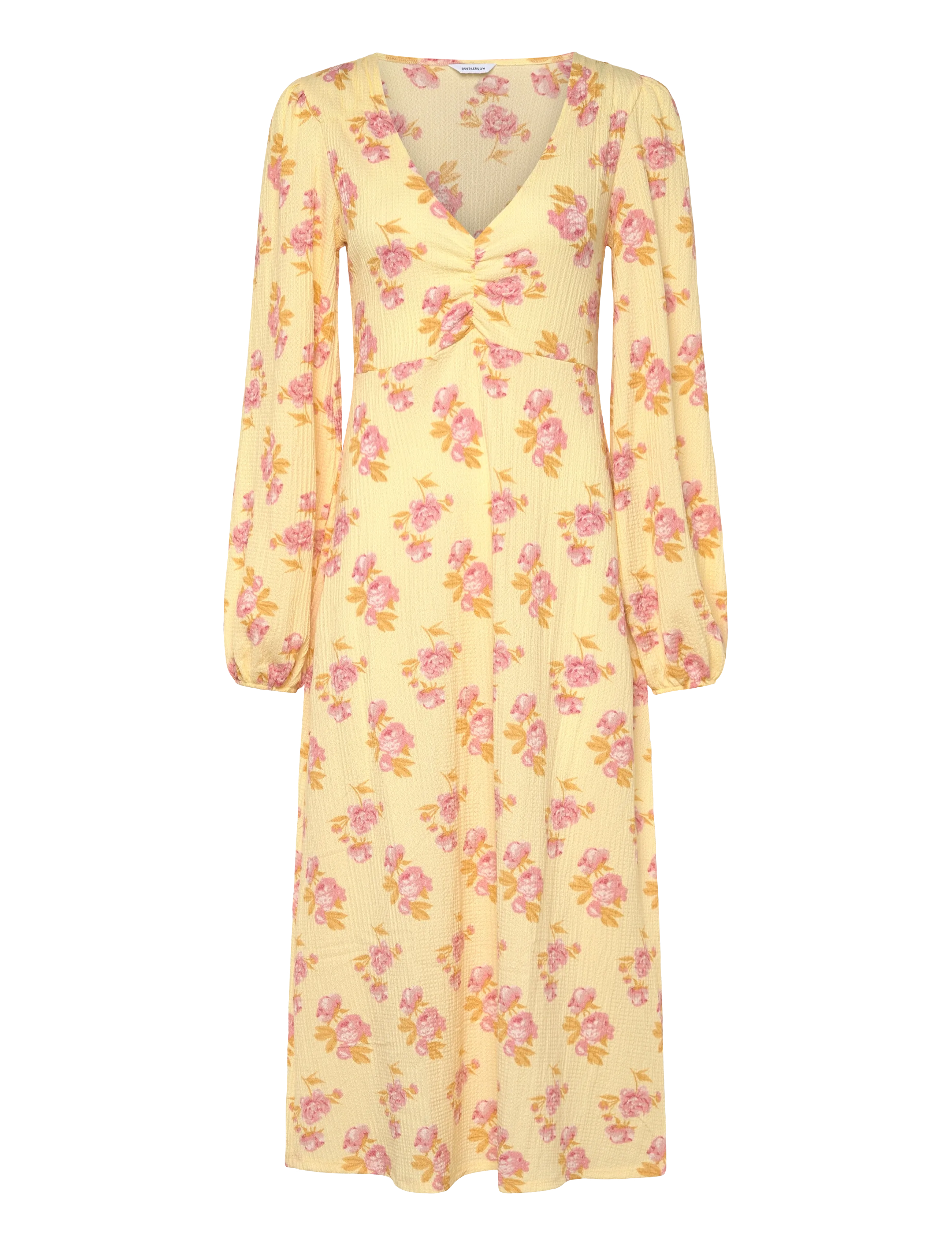 BUBBLEROOM Structured Midi Kleid Patterned - S - Damen