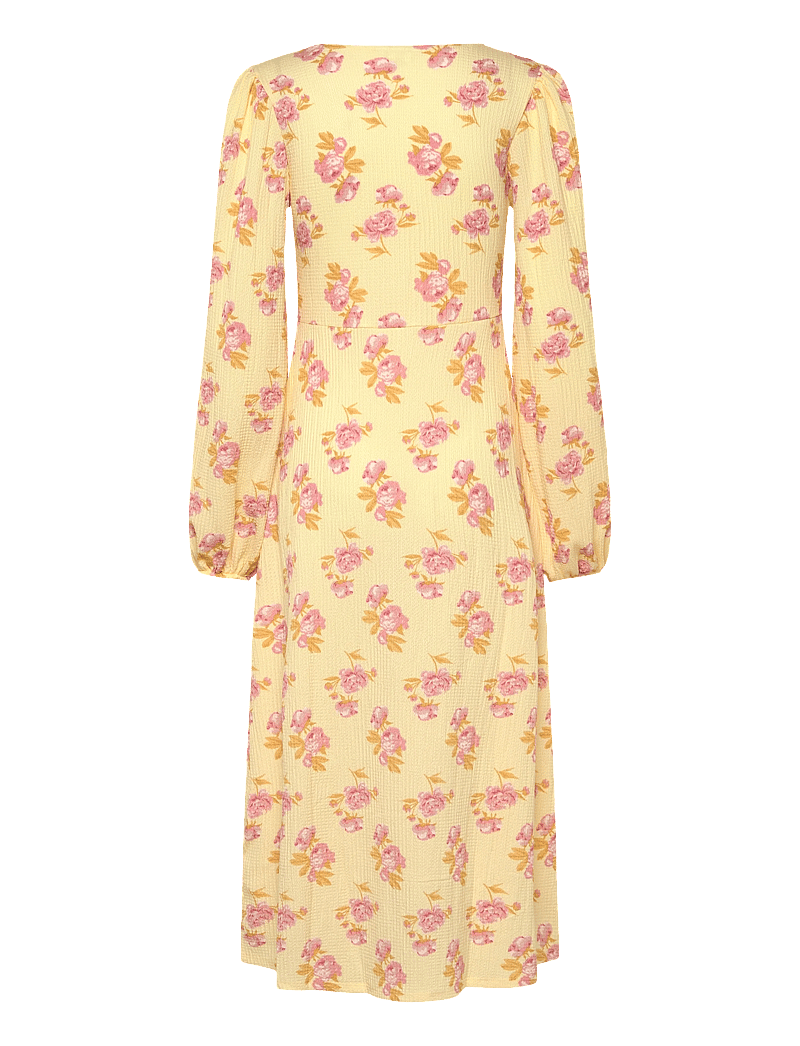 Bubbleroom - Structured Midi Dress - midikleider - yellow/floral - 2