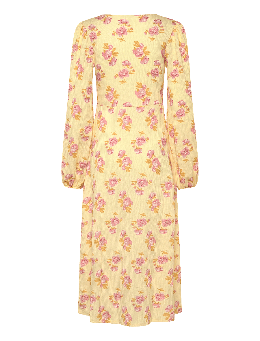 Bubbleroom - Structured Midi Dress - midikleider - yellow/floral - 2