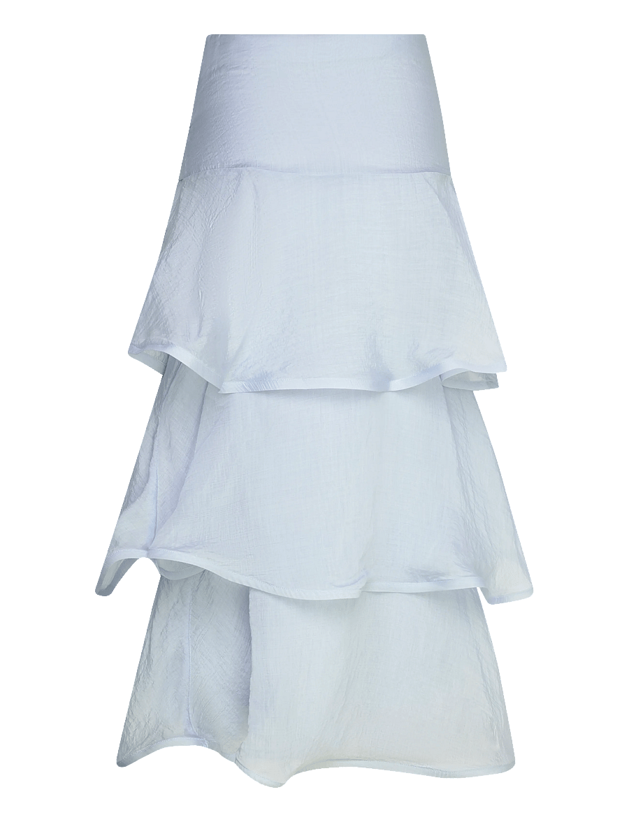 Bubbleroom - Flounce Sheer Ankle Skirt - maxikjolar - light blue - 2