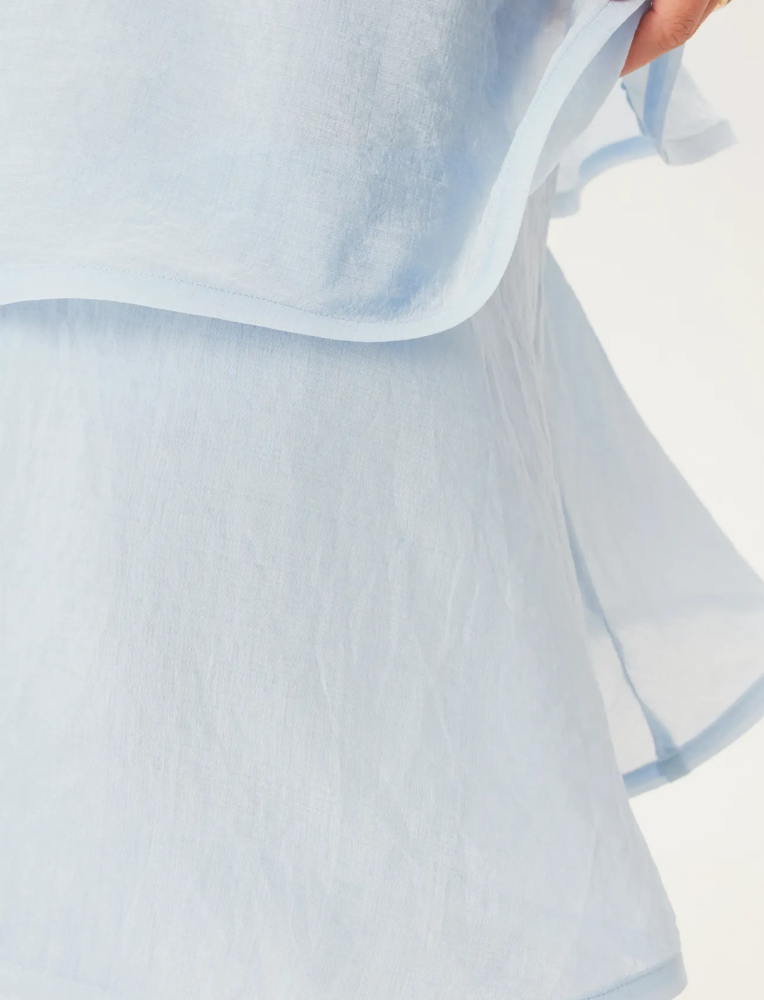 Bubbleroom - Flounce Sheer Ankle Skirt - maxi skirts - light blue - 5