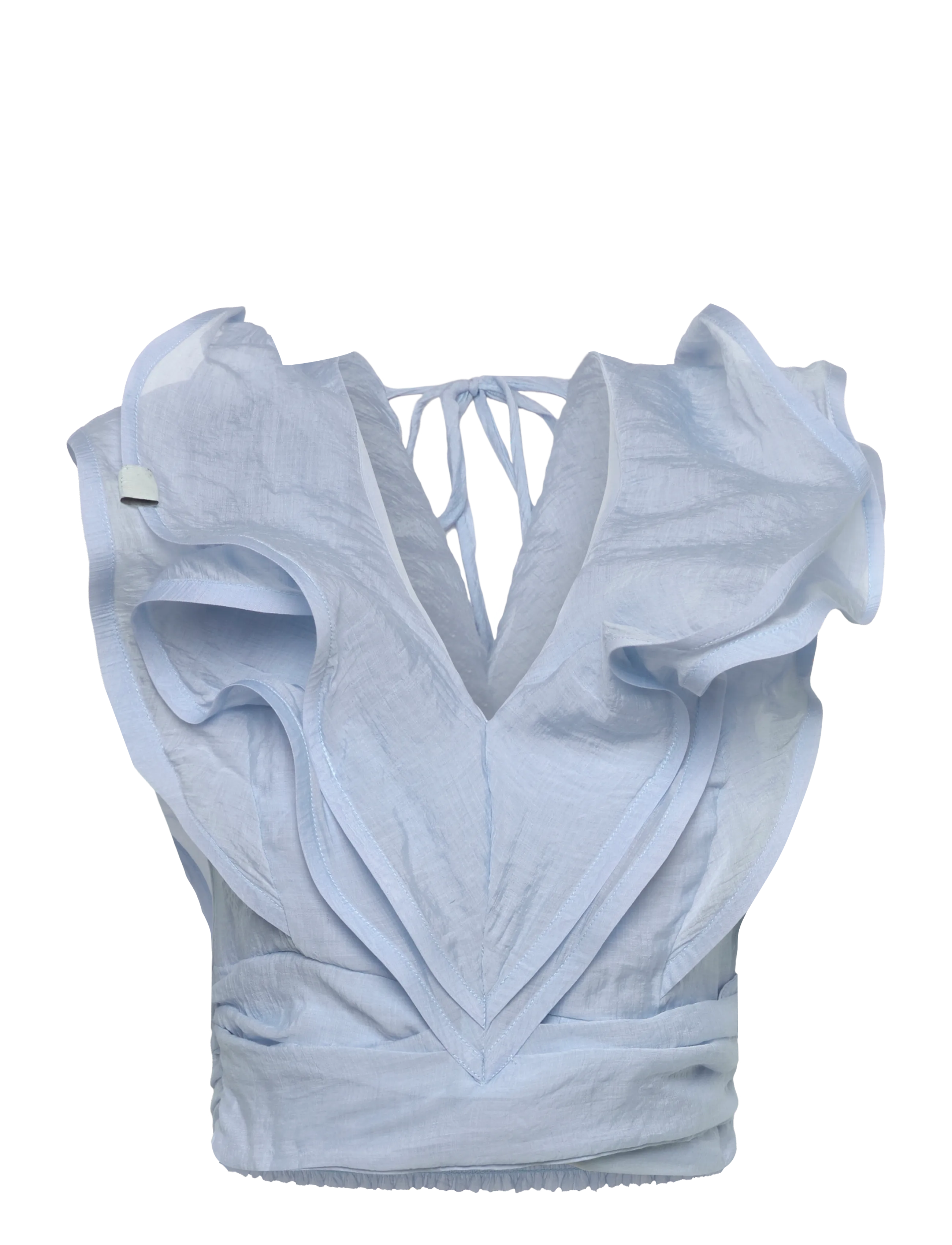 Bubbleroom - Flounce Sheer Top -