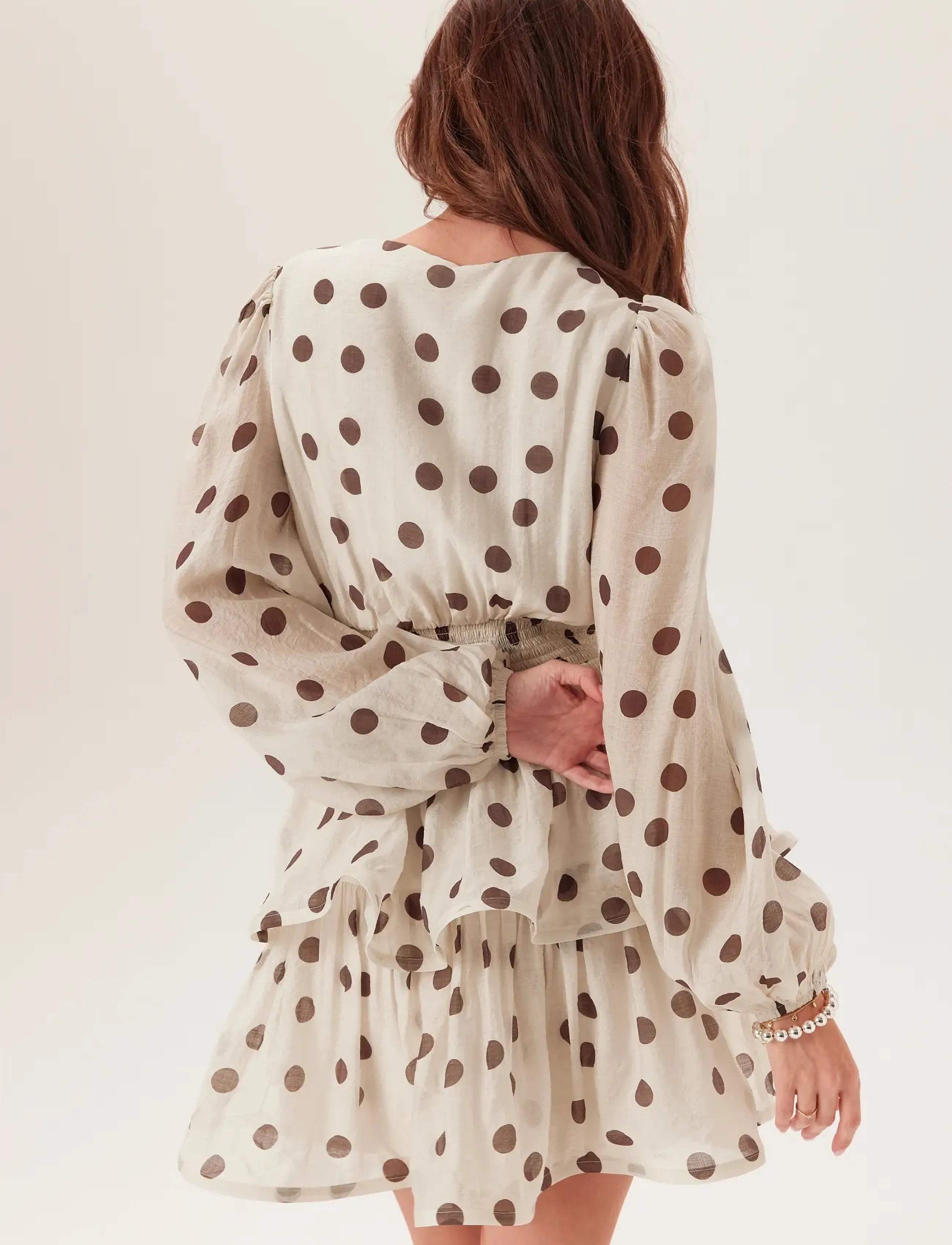 BUBBLEROOM Balloon Sleeve Short Flounce Dress klänningar dam – bild 6