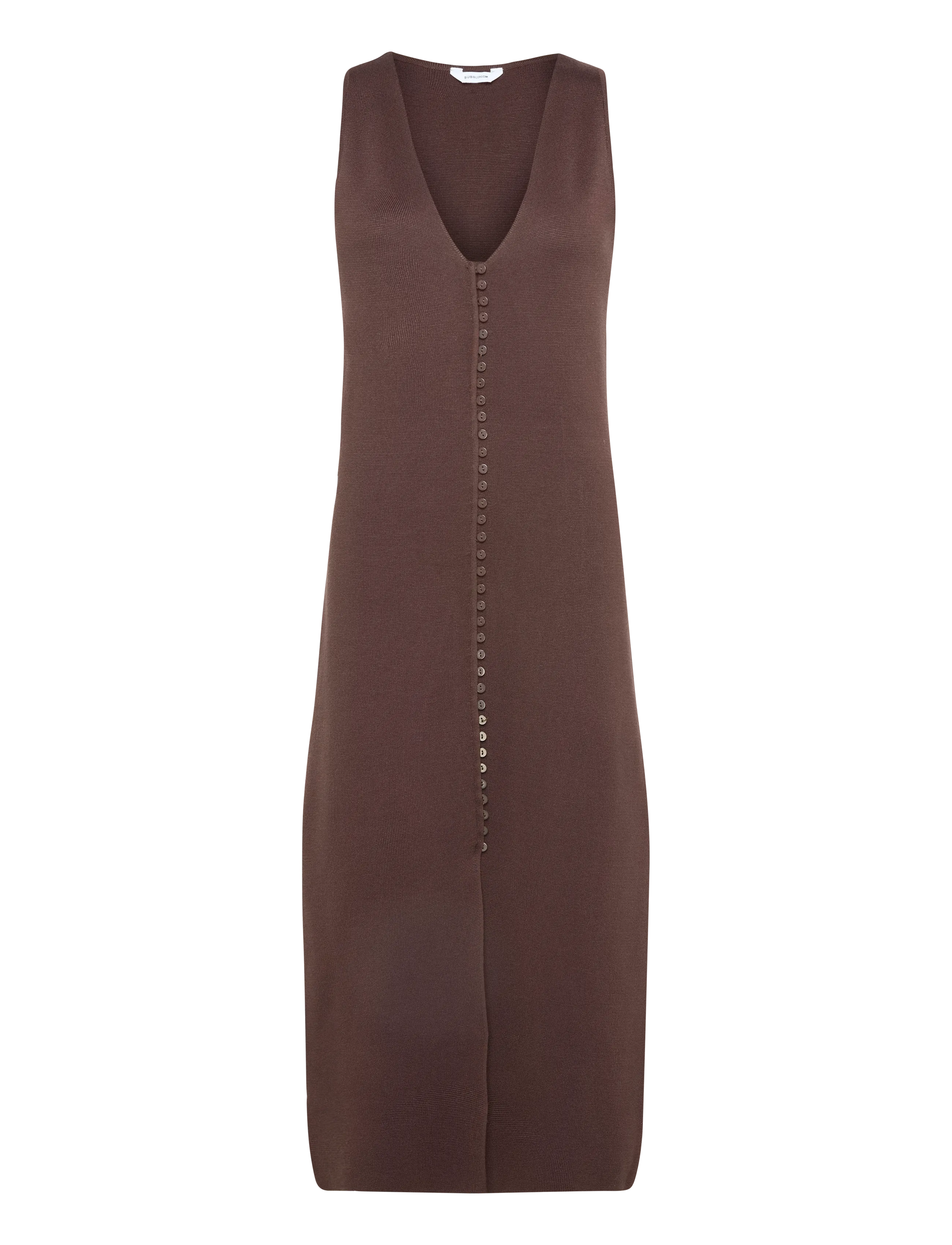 BUBBLEROOM Strick Vest Kleid Braun - S - Damen