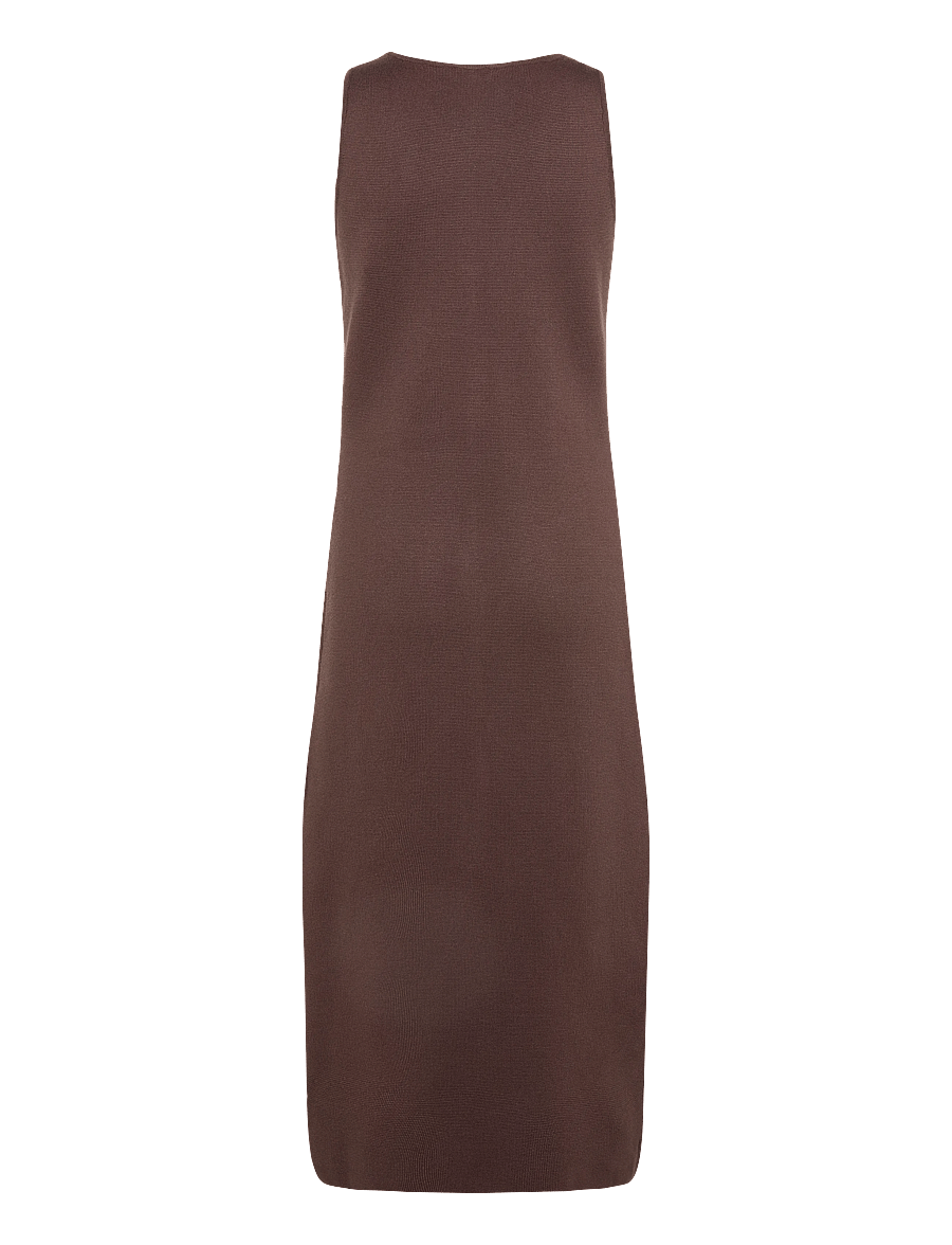 Bubbleroom - Knitted Vest Dress - cocktailkjoler - brown - 2