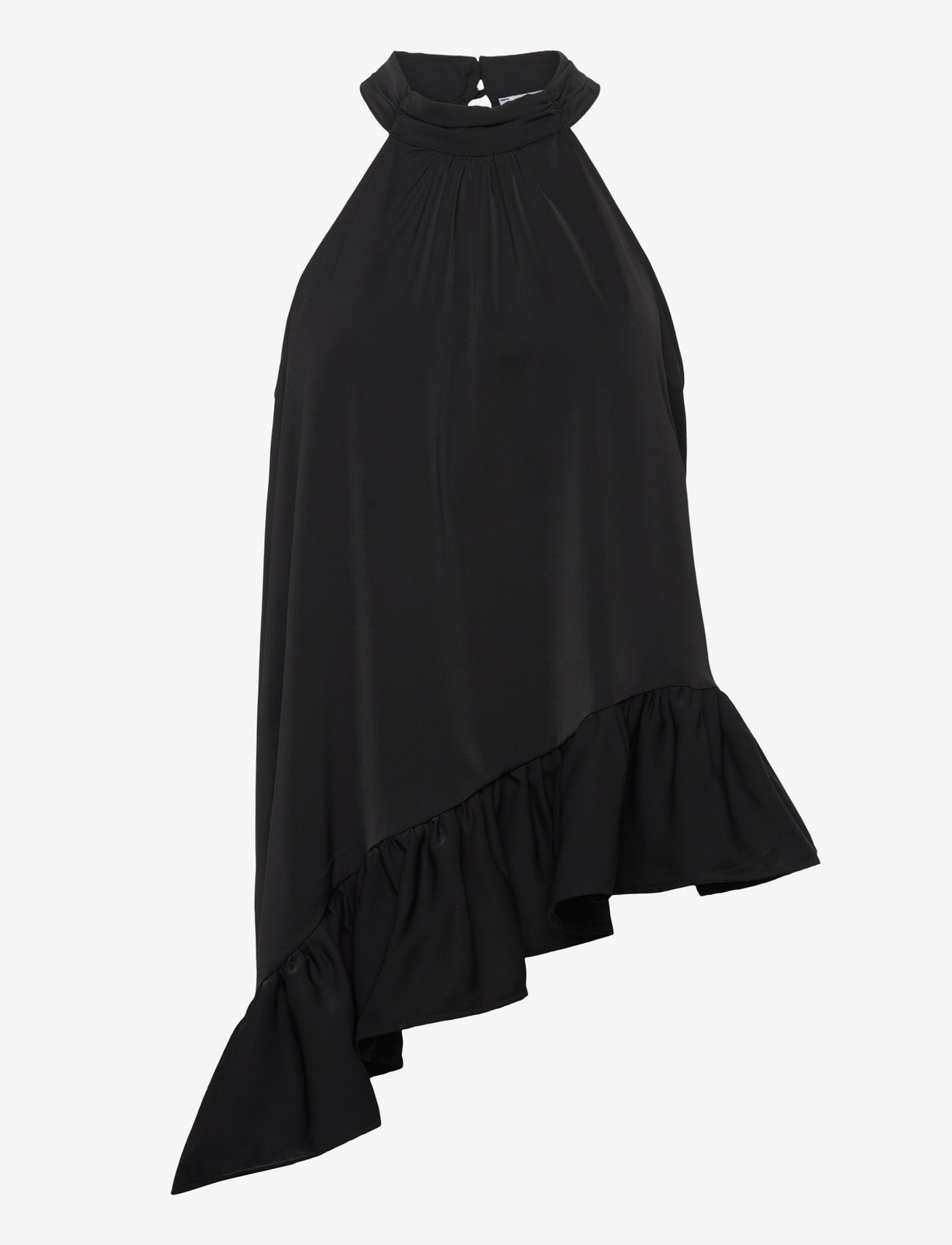 Bubbleroom - Asymmetric Halter Neck Blouse - Ærmeløse bluser - black - 1