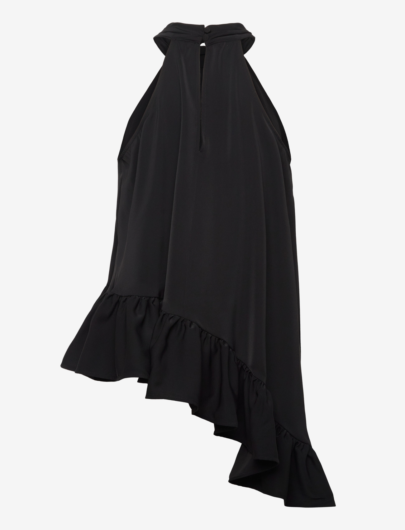 Bubbleroom - Asymmetric Halter Neck Blouse - Ærmeløse bluser - black - 2