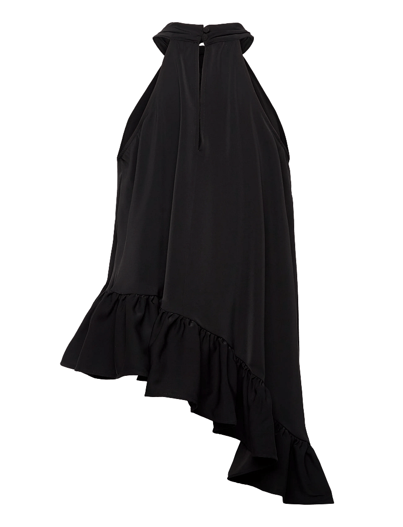 Bubbleroom - Asymmetric Halter Neck Blouse - Ærmeløse bluser - black - 2