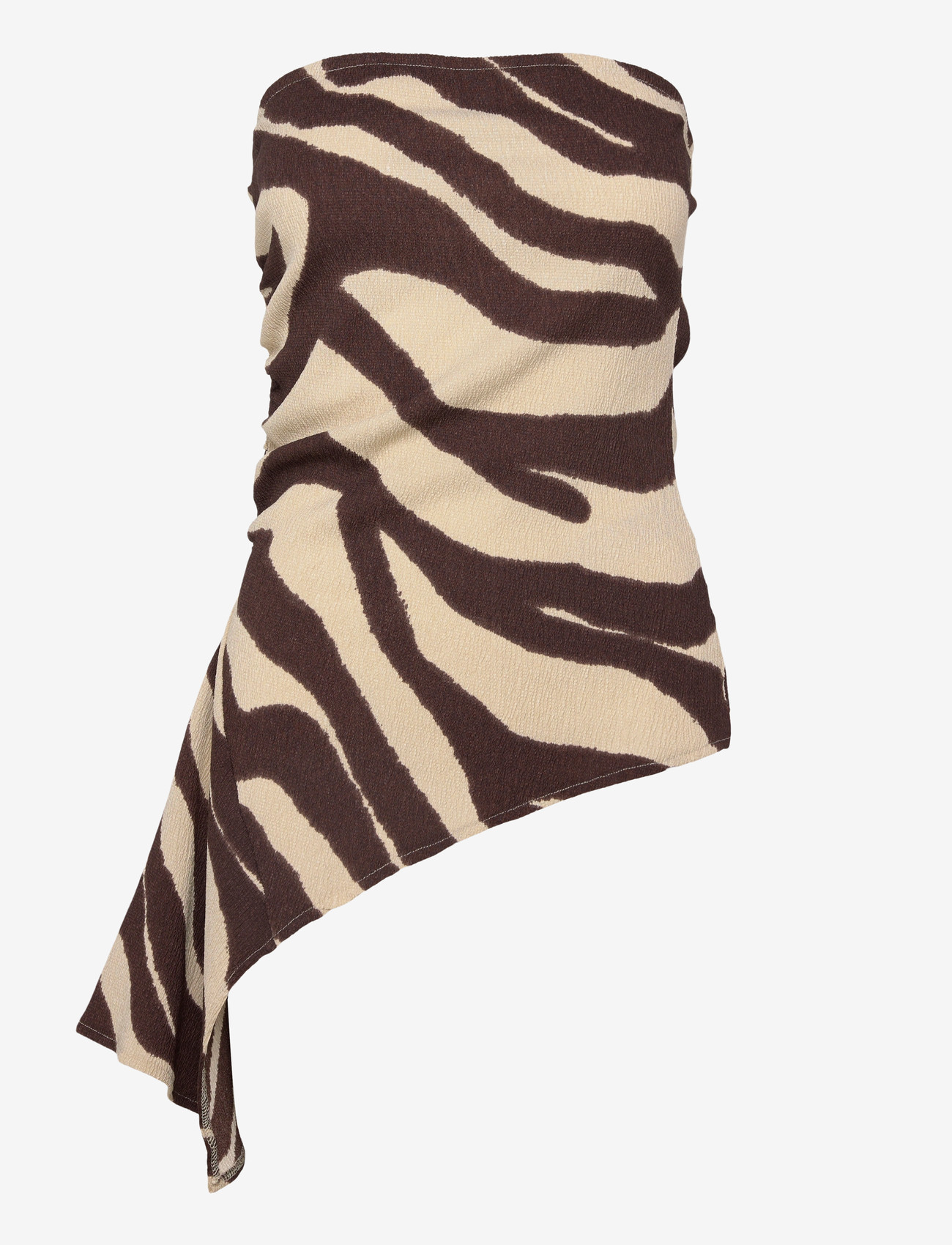 Bubbleroom - Structure Bandeau Top - crop tops - brown/patterned - 1