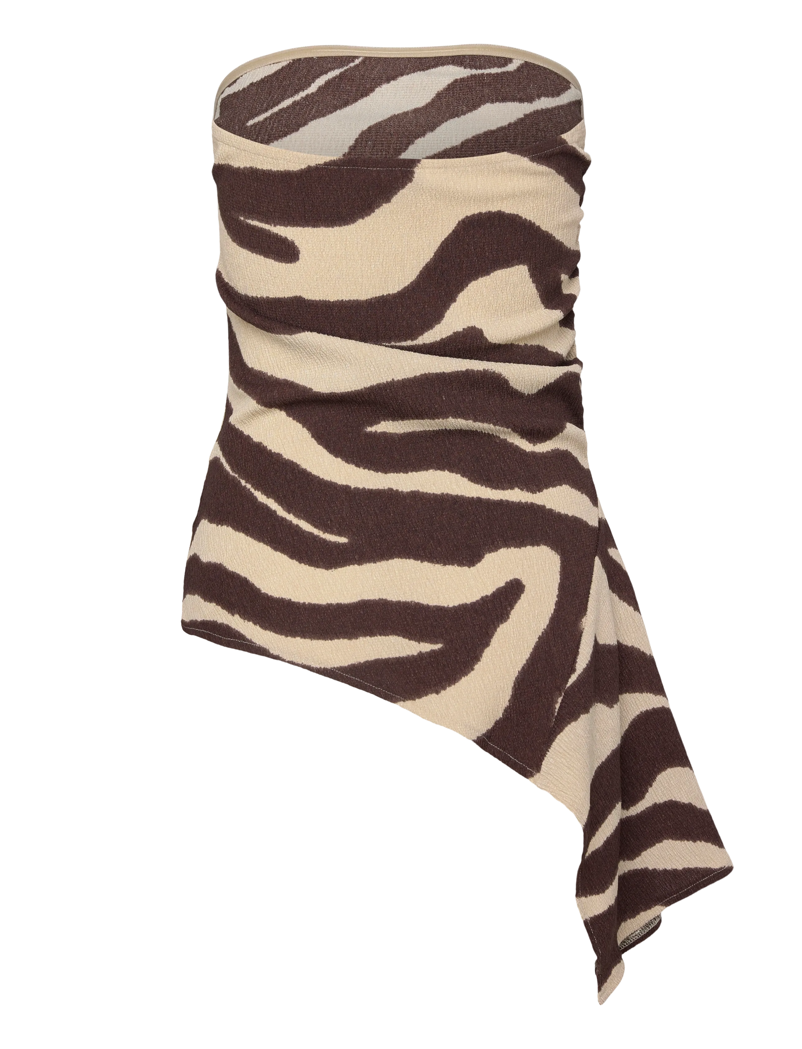 Bubbleroom - Structure Bandeau Top - hauts courts - brown/patterned - 2