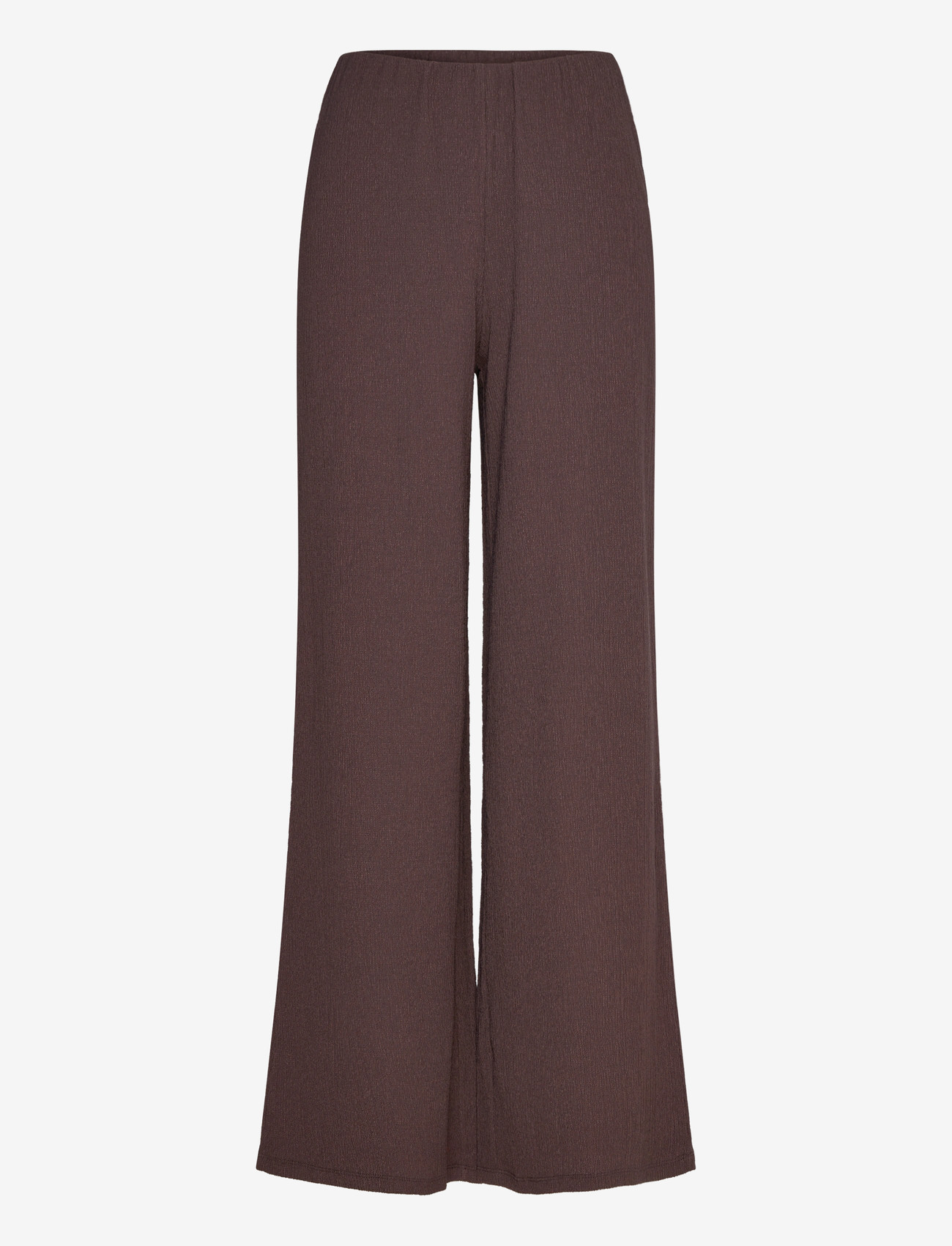 Bubbleroom - Structure Wide Trousers - plačios kelnės - brown - 1