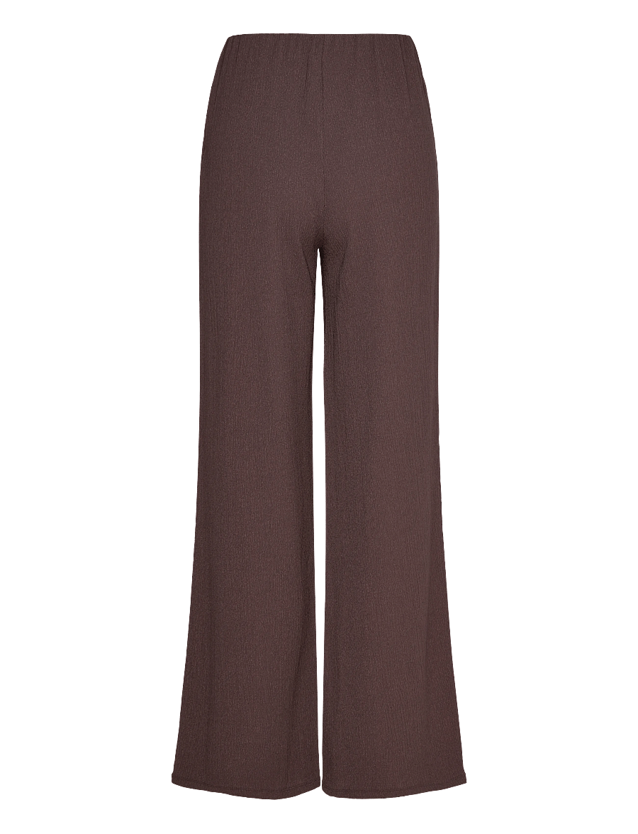 Bubbleroom - Structure Wide Trousers - laia säärega püksid - brown - 2