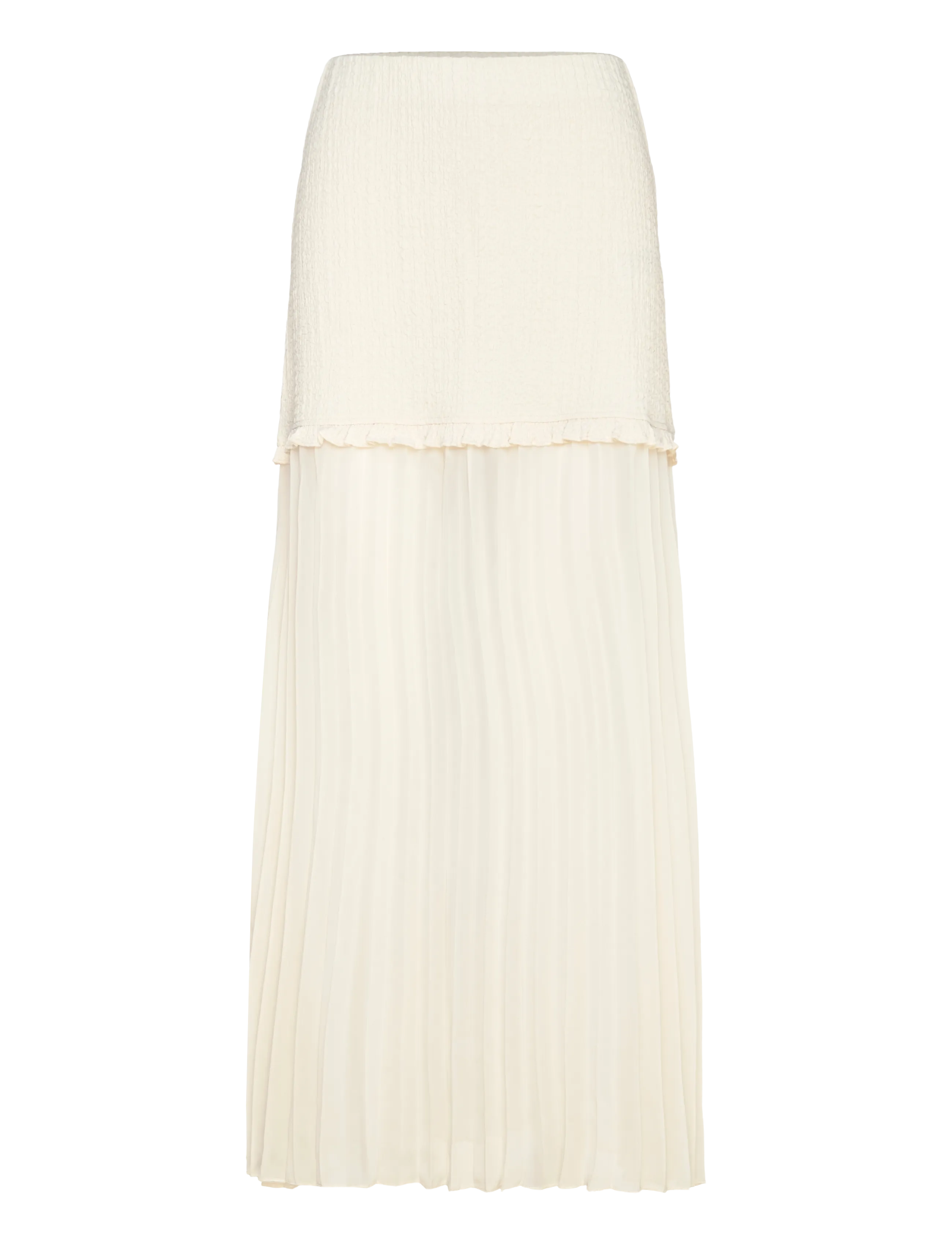 BUBBLEROOM Strucure Combined Maxi Rock Cream - XL - Damen