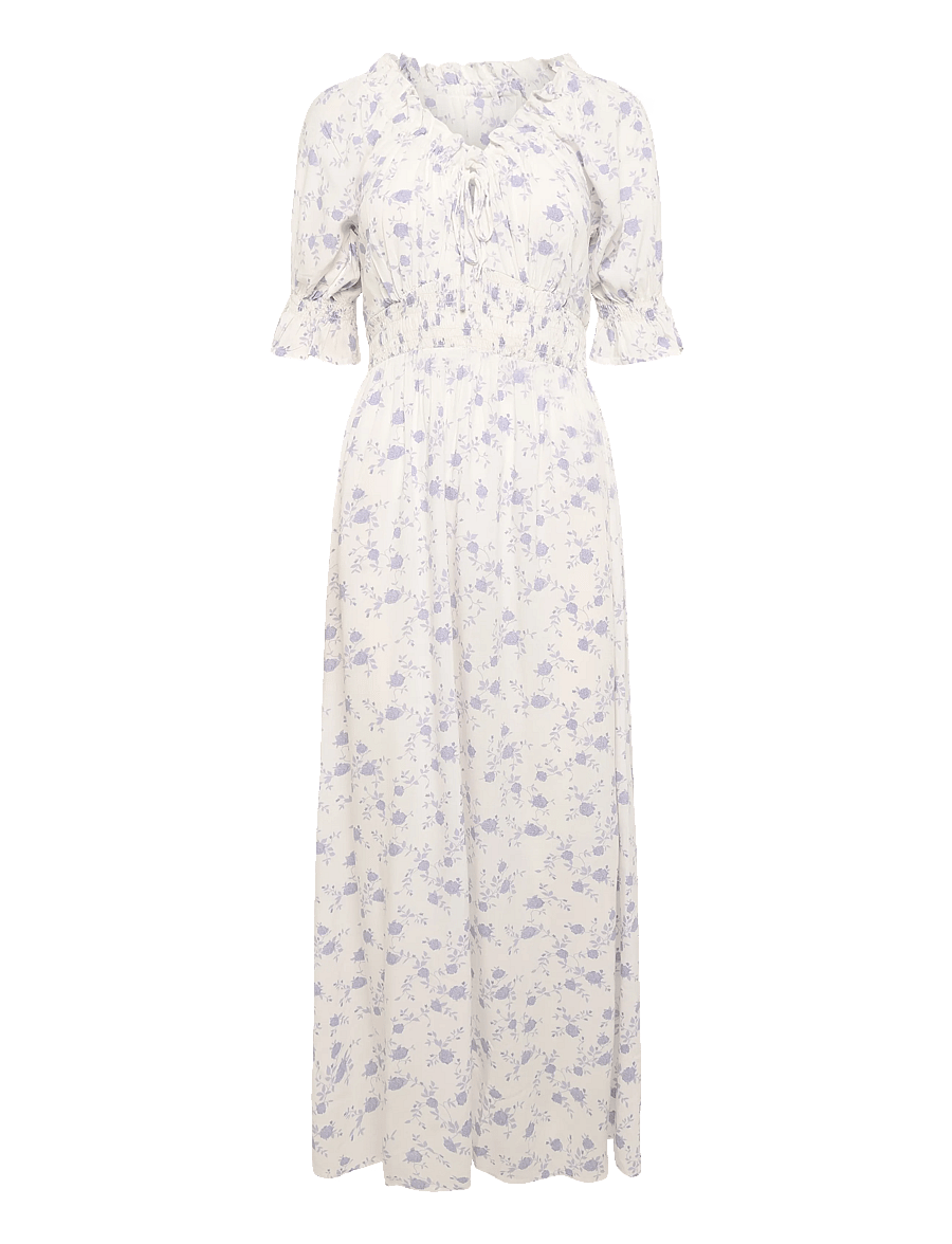 Bubbleroom - Smock Maxi Dress - sommarklänningar - lavender/patterned - 1