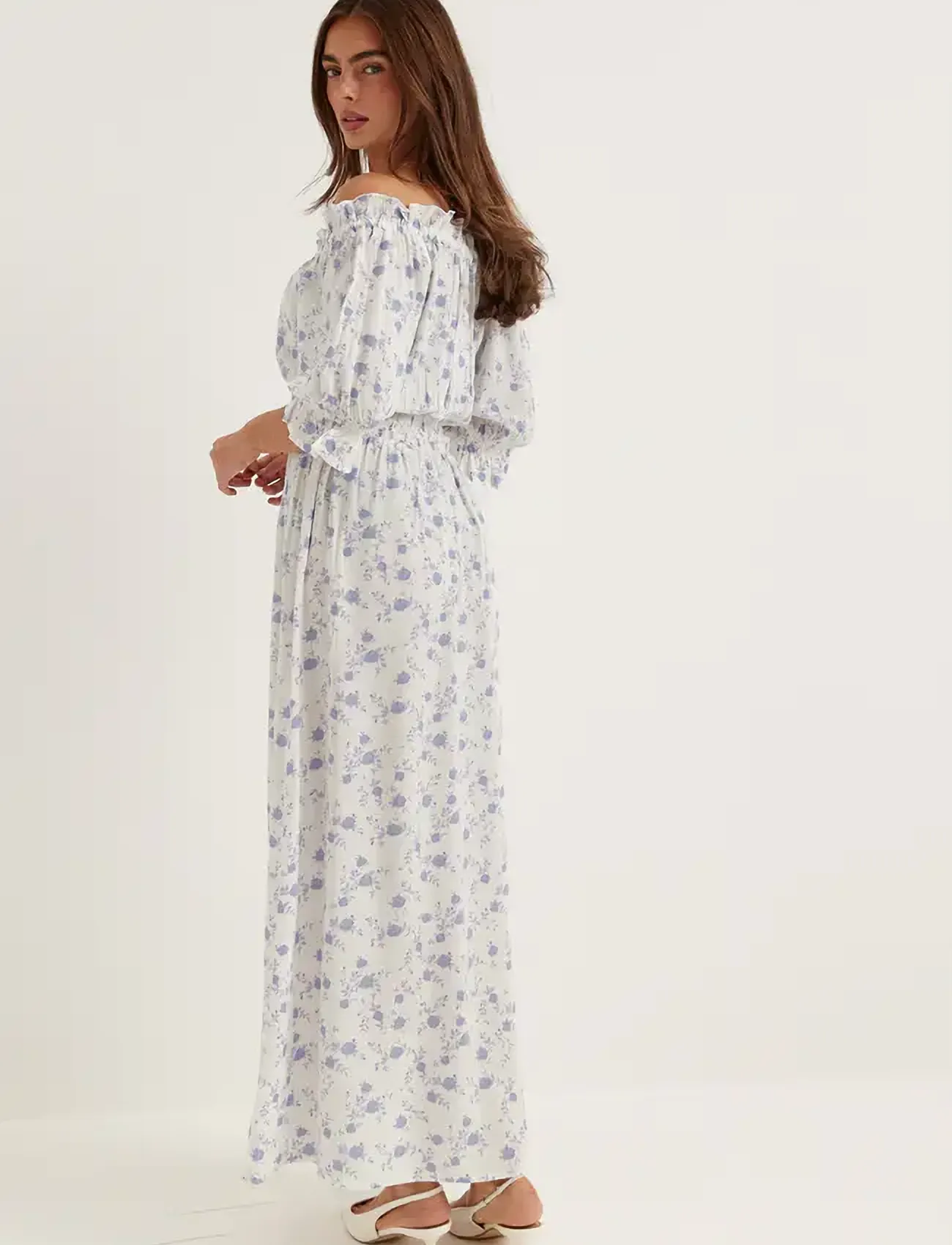 Bubbleroom - Smock Maxi Dress - sommarklänningar - lavender/patterned - 4
