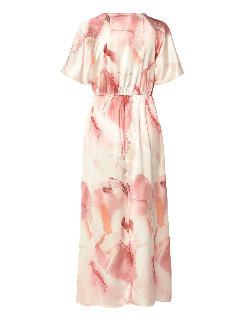 Bubbleroom - Satin Maxi Dress - slå-om-kjoler - beige/patterned - 2