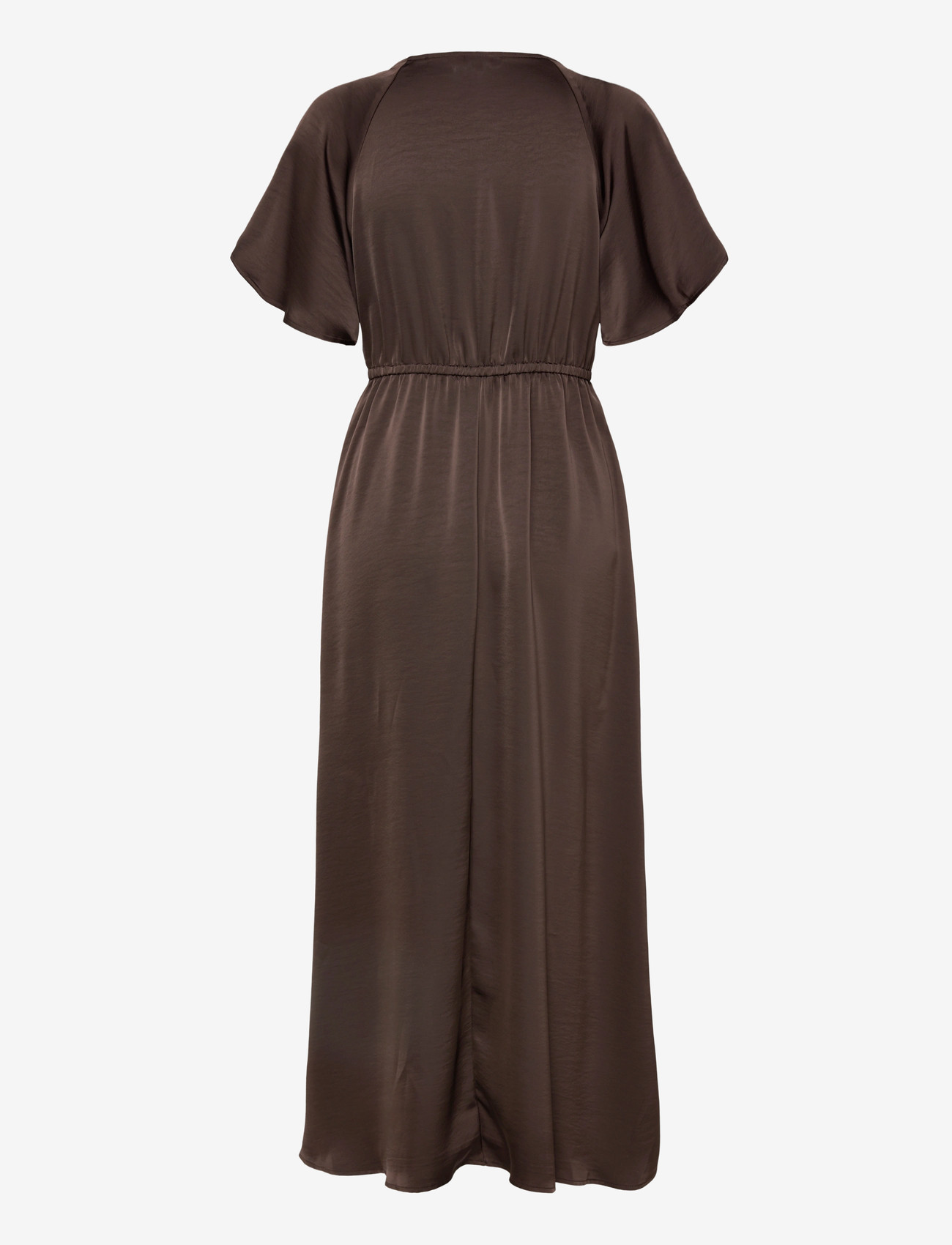 Bubbleroom - Satin Maxi Dress - wrap dresses - brown - 2