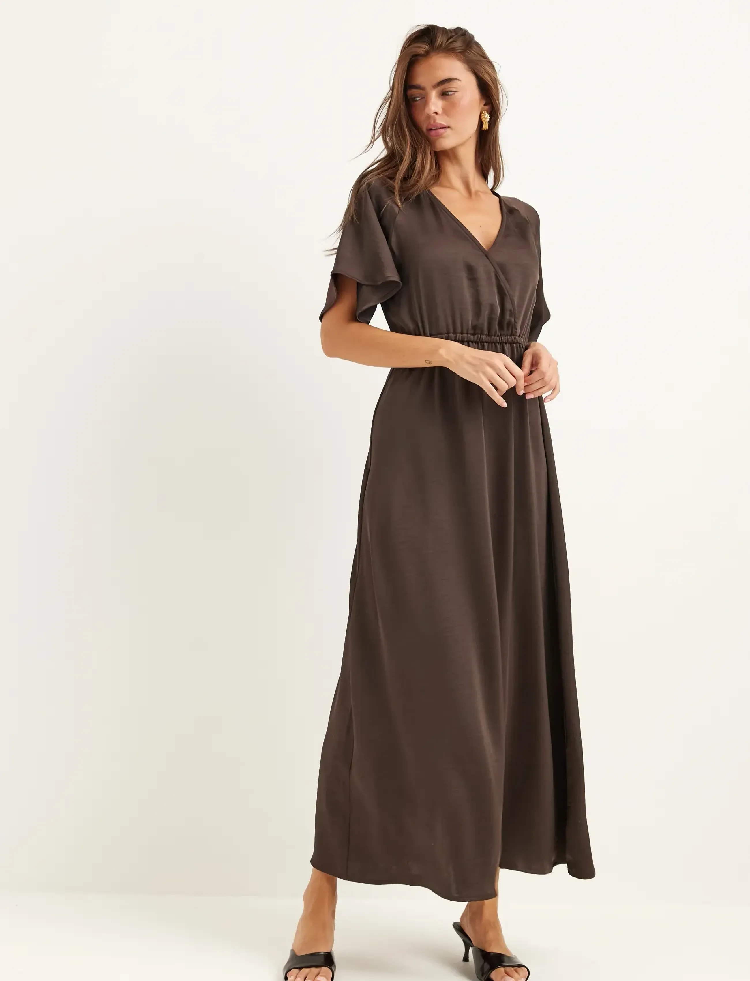 BUBBLEROOM Satin Maxi Dress maxiklänningar dam – bild 5