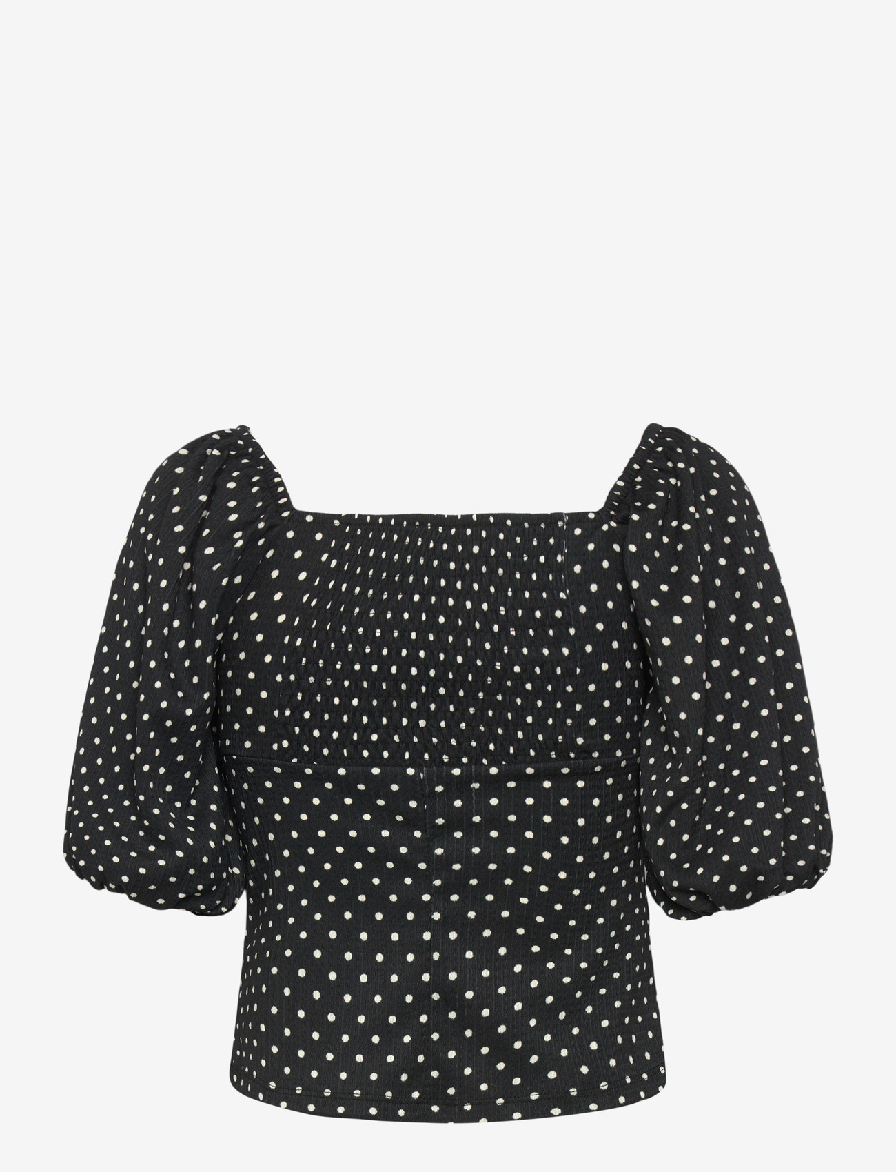 Bubbleroom - Volume Sleeve Top - lühikeste varrukatega pluusid - black/dotted - 2