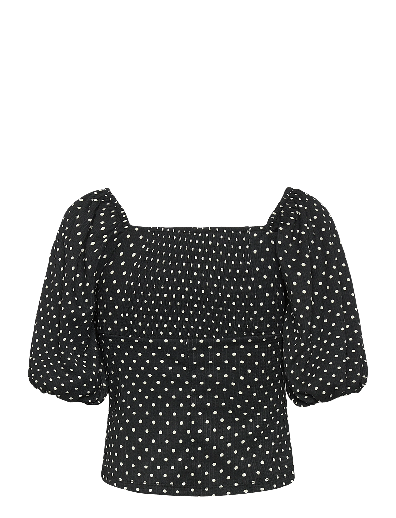 Bubbleroom - Volume Sleeve Top - lühikeste varrukatega pluusid - black/dotted - 2