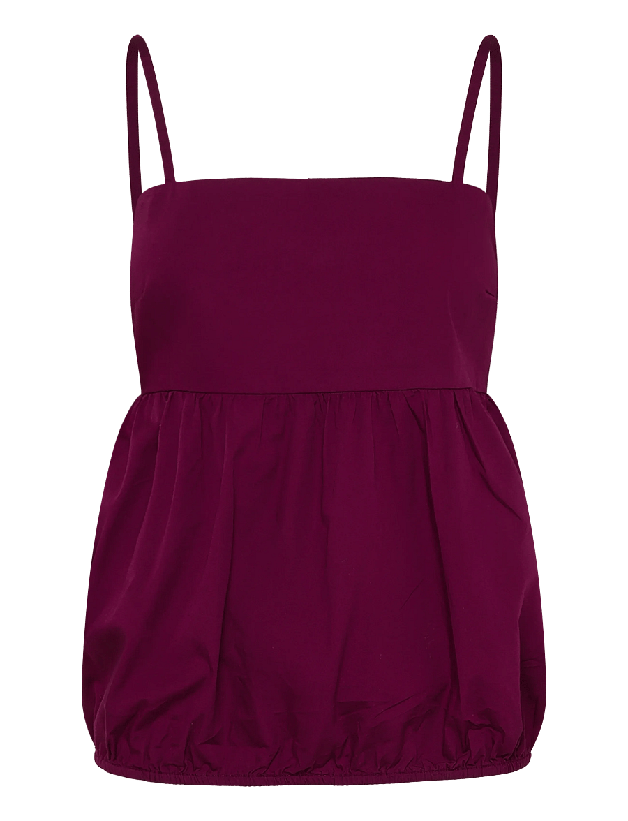 Bubbleroom - Cotton Singlet - Ärmellose tops - dark plum - 1