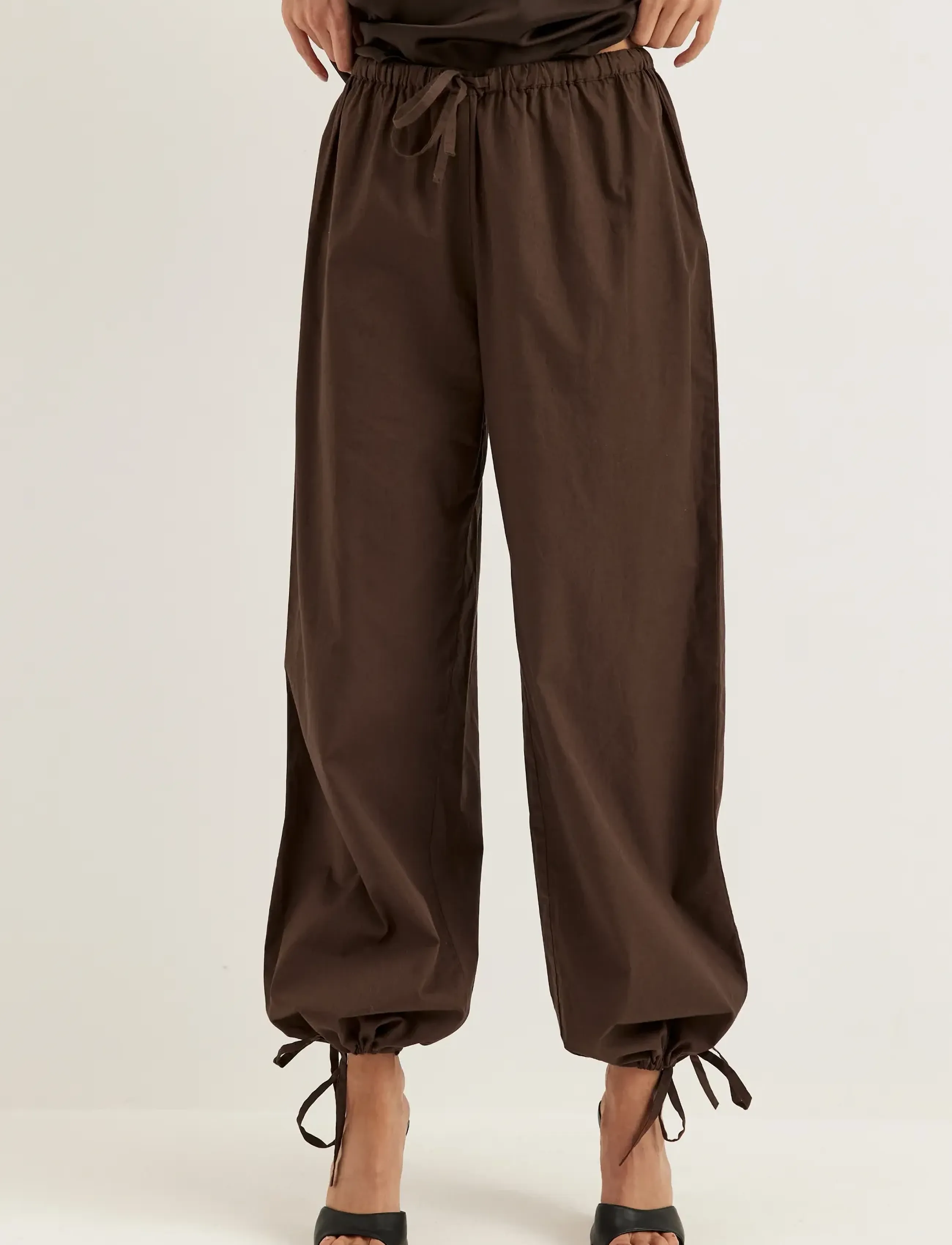 Tie Detail Cotton Trousers 2