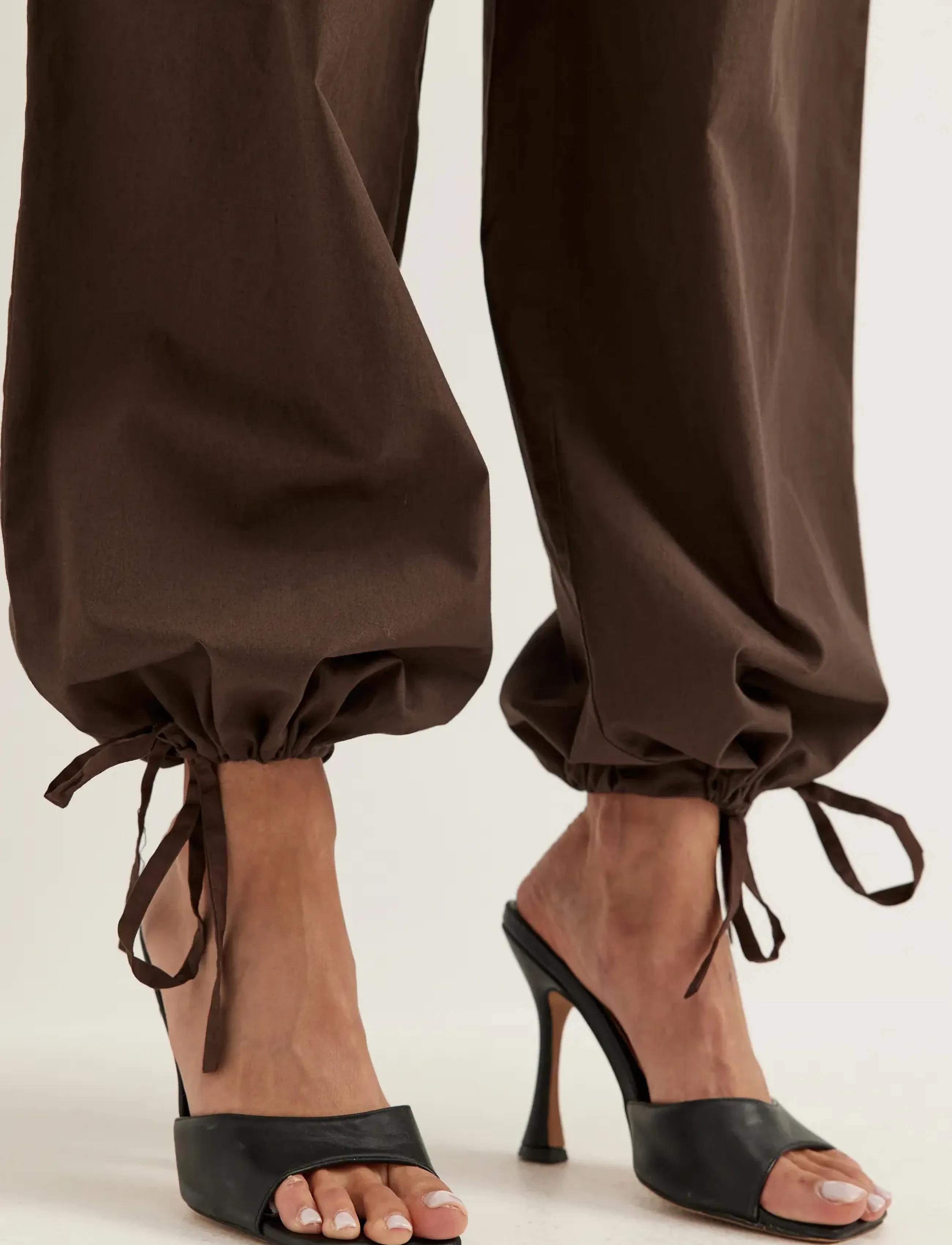 Tie Detail Cotton Trousers 4