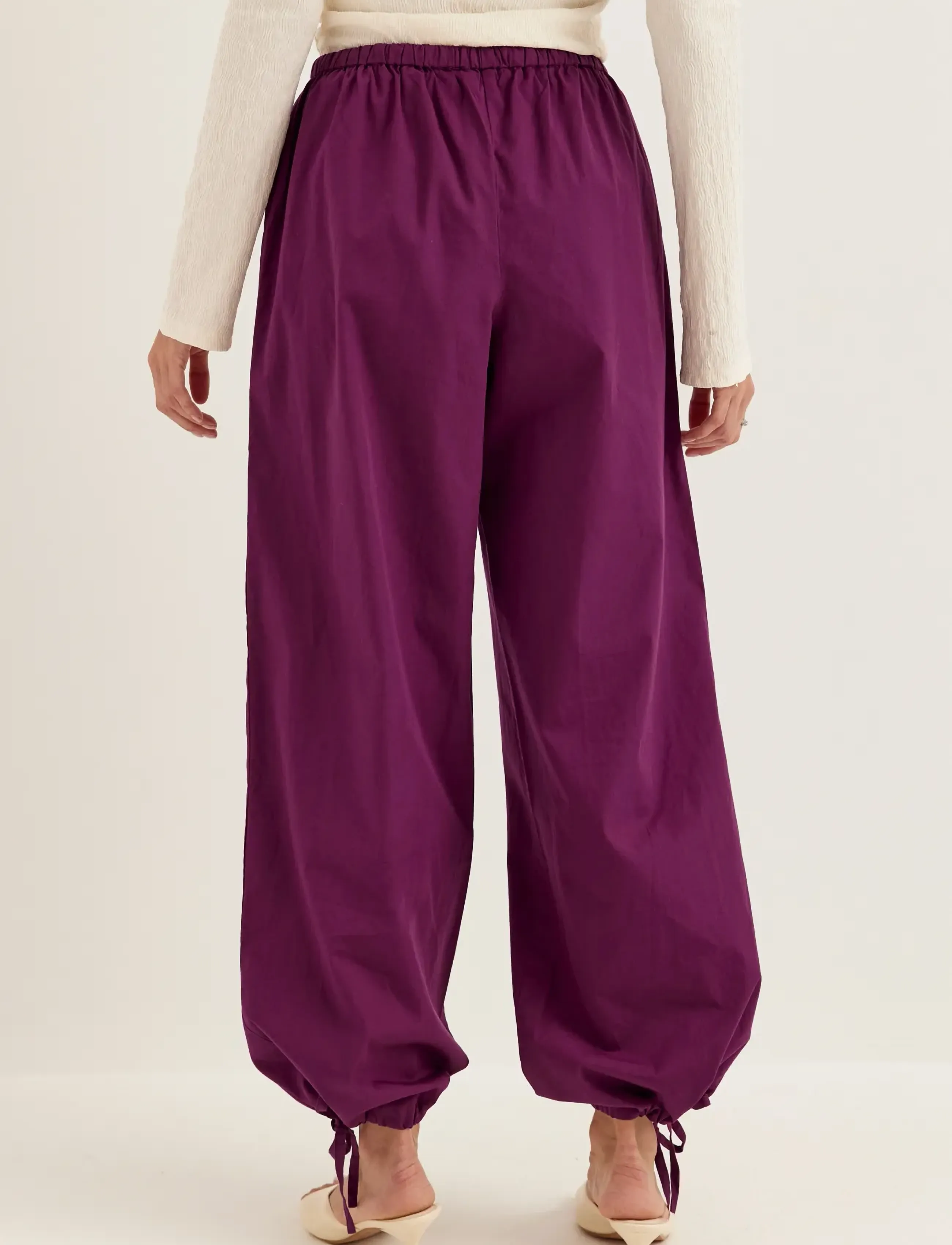 Tie Detail Cotton Trousers 3