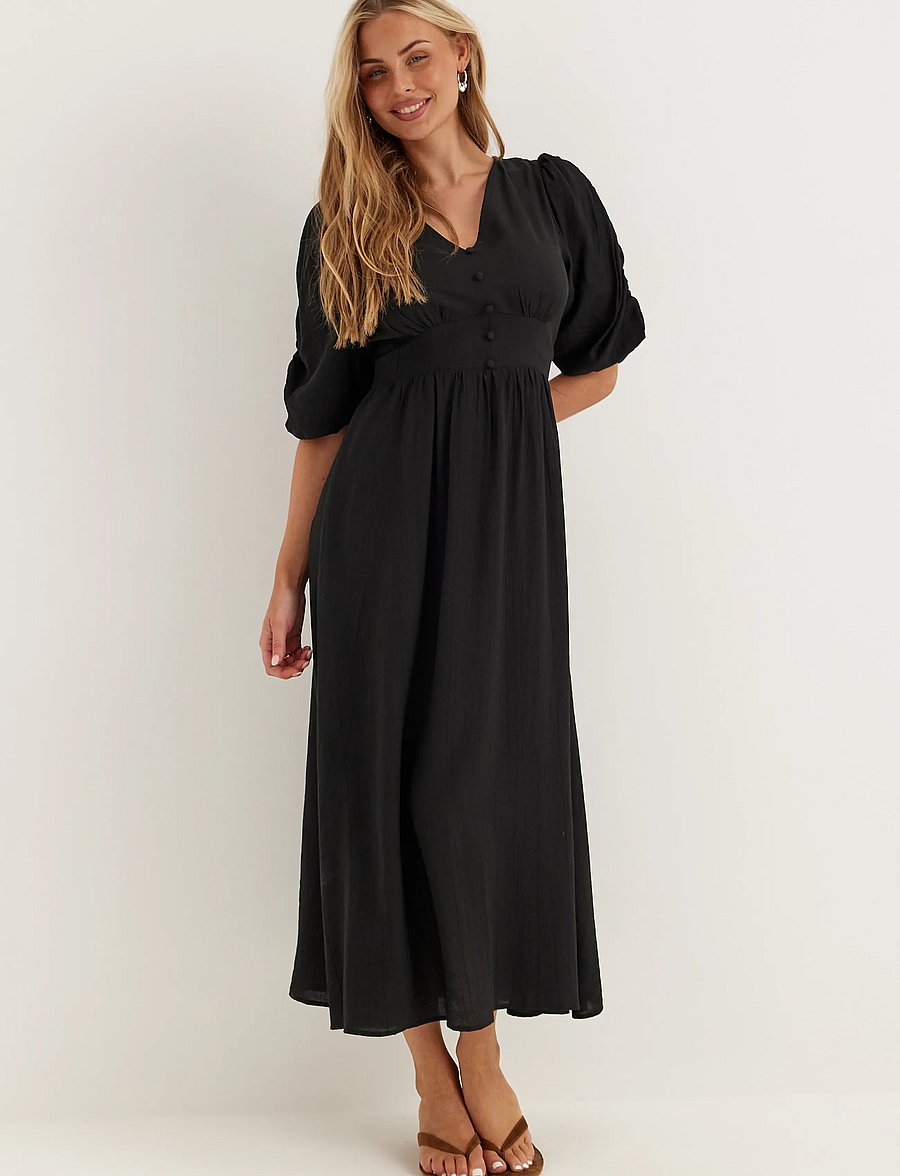 Bubbleroom - Short Sleeve Dress - sommerkleider - black - 0