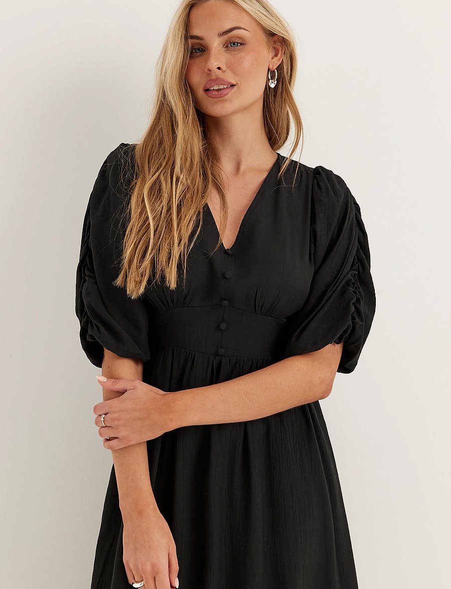 Bubbleroom - Short Sleeve Dress - sommerkleider - black - 4