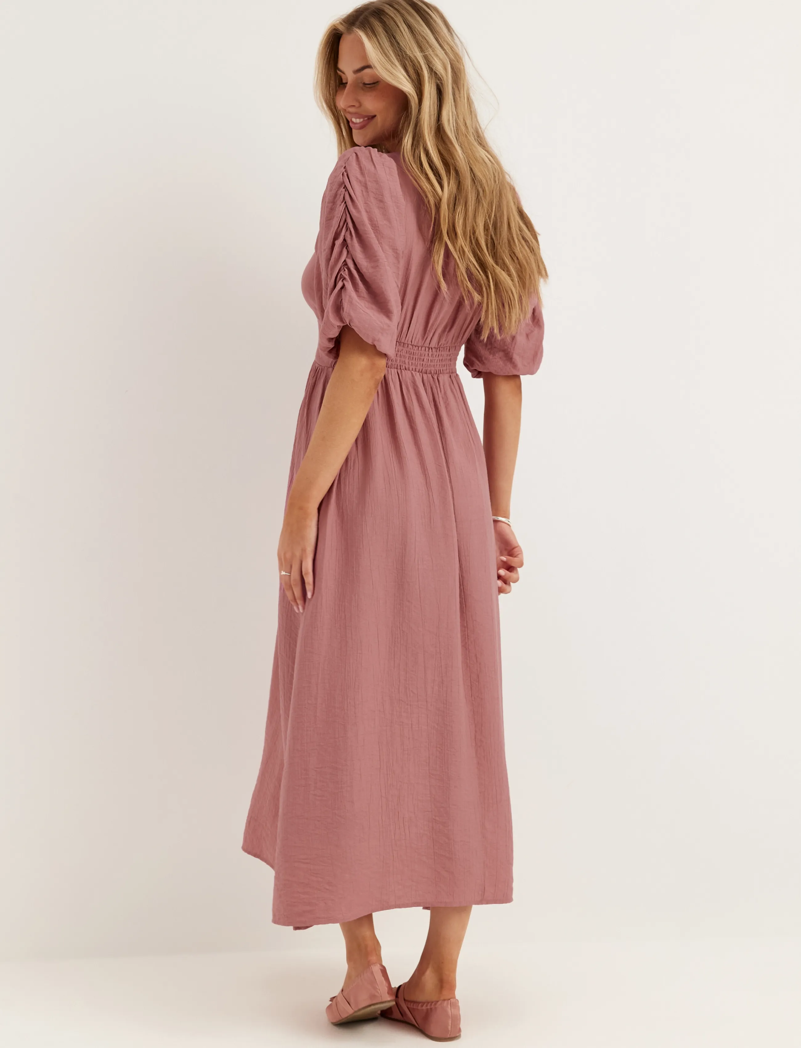 Bubbleroom - Short Sleeve Dress - sommerkleider - dark old rose - 3