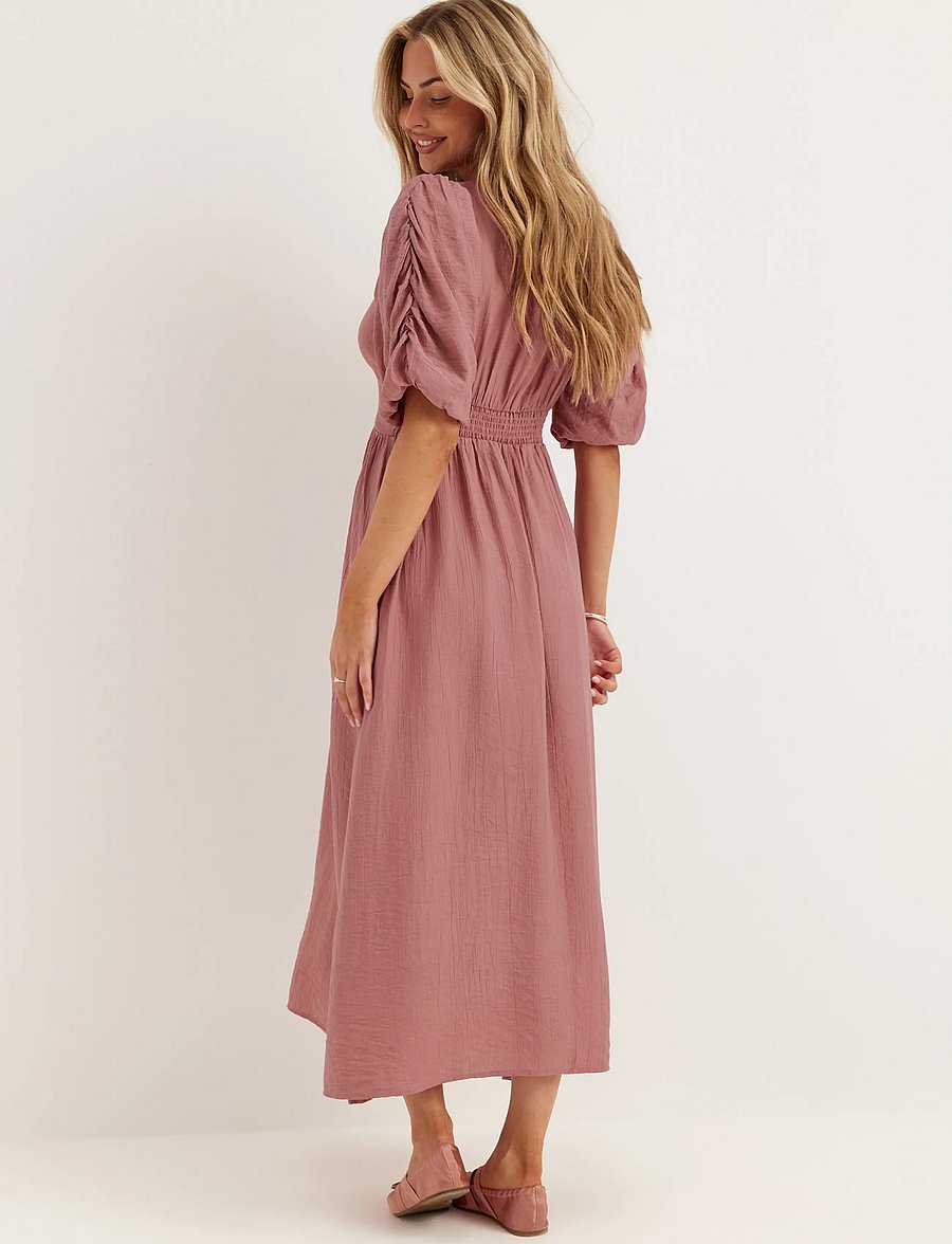 Bubbleroom - Short Sleeve Dress - sommerkleider - dark old rose - 3