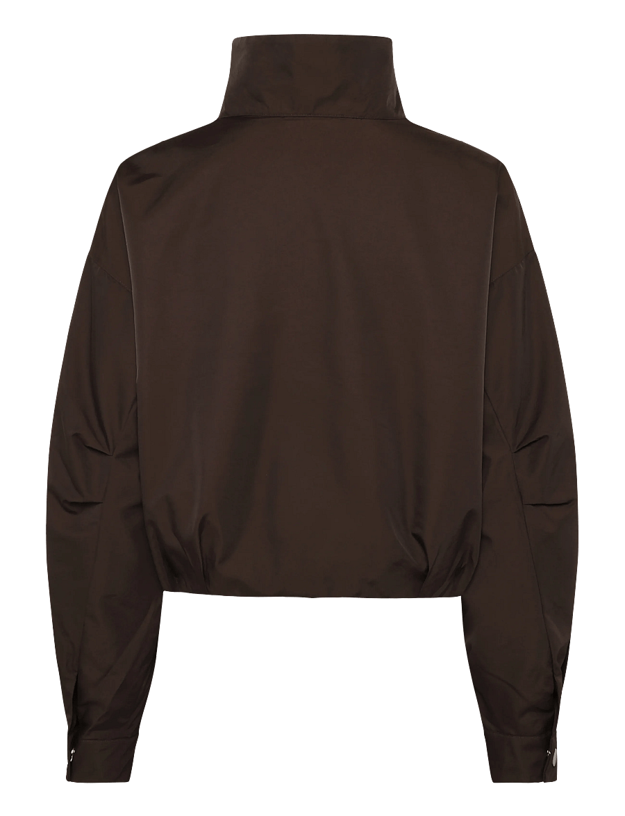 Bubbleroom - Short High Collar Jacket - kevadjoped - brown - 2