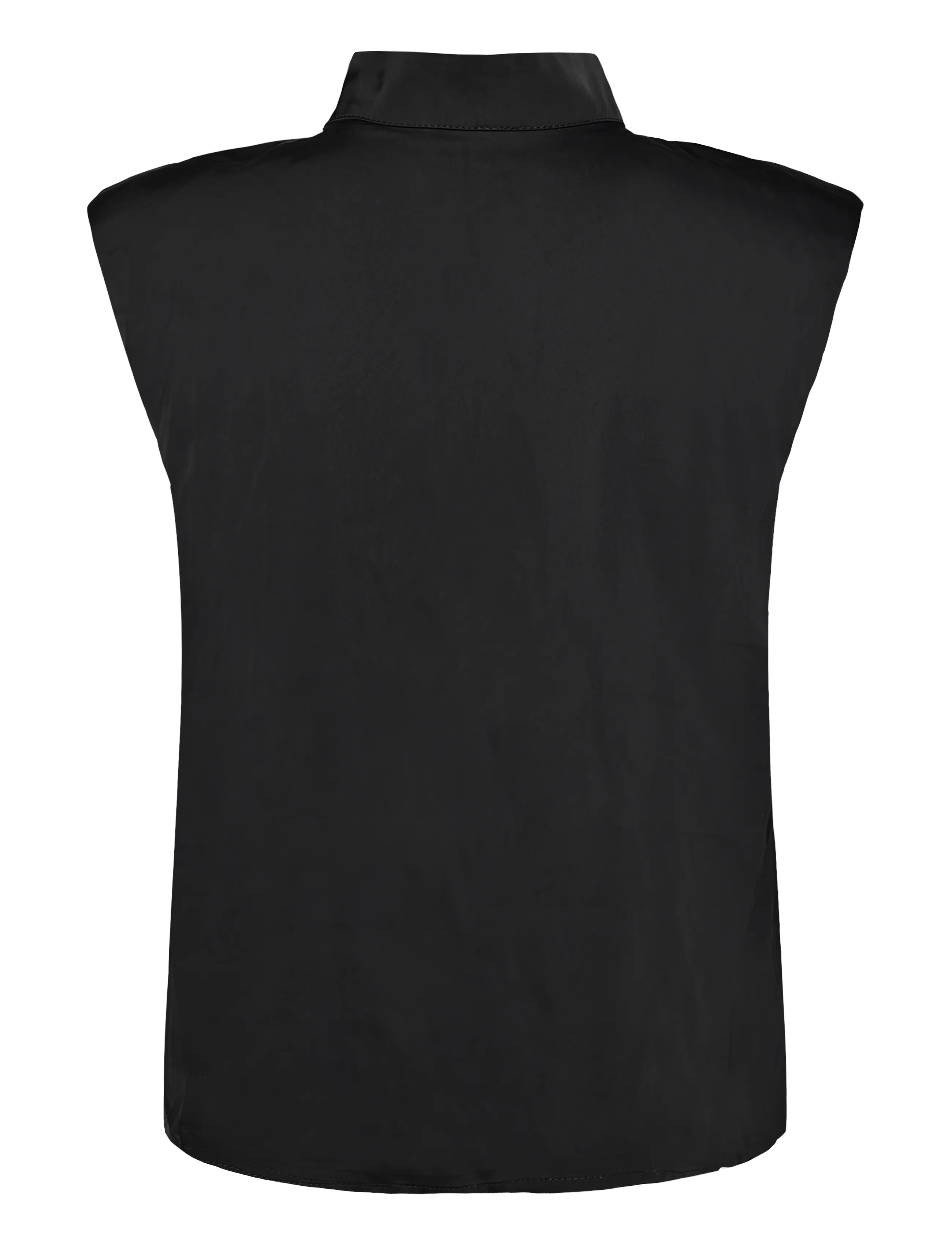Bubbleroom - Cap Sleeve Satin Blouse - lühikeste varrukatega pluusid - black - 2