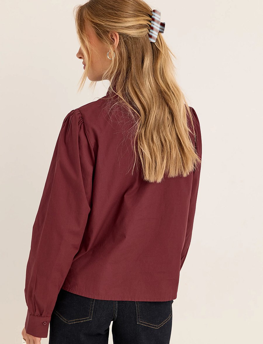 Bubbleroom - Tie Detail Blouse - langärmelige blusen - rust-red - 3