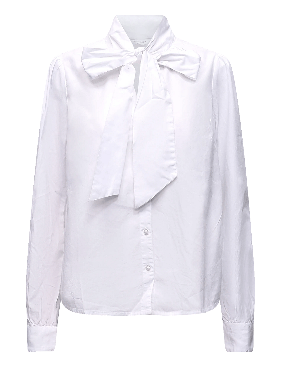 Bubbleroom - Tie Detail Blouse - pikkade varrukatega pluusid - white - 1