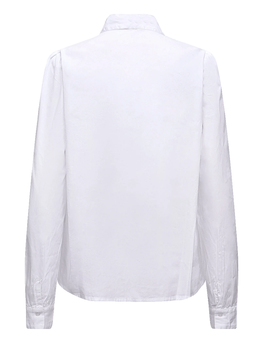Bubbleroom - Tie Detail Blouse - pikkade varrukatega pluusid - white - 2