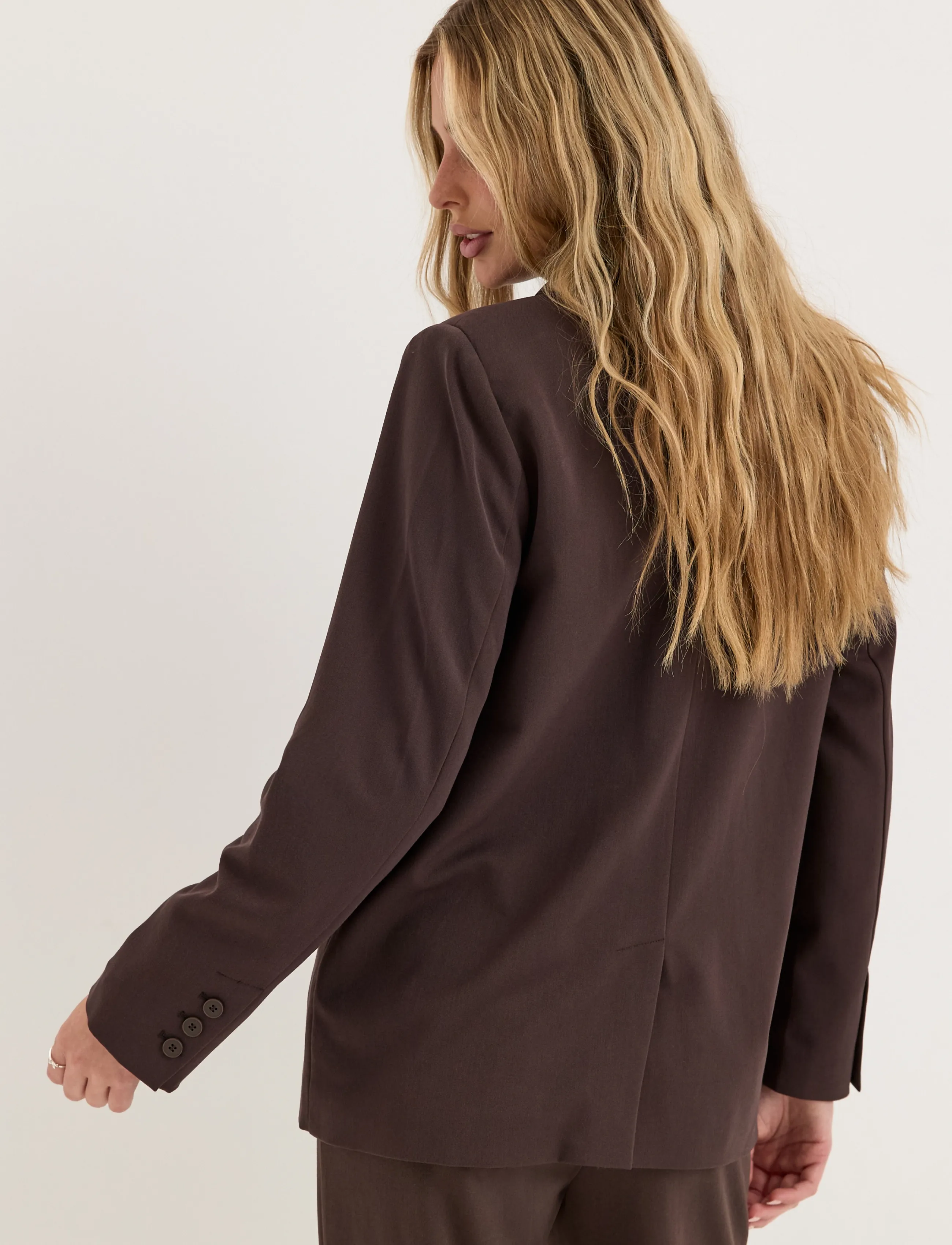 Bubbleroom - Double Breasted Blazer - zweireihige blazer - brown - 5