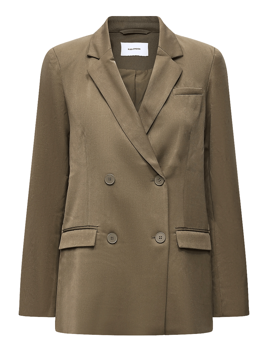 Bubbleroom - Double Breasted Blazer - kaherealised pintsakud - olive green - 1