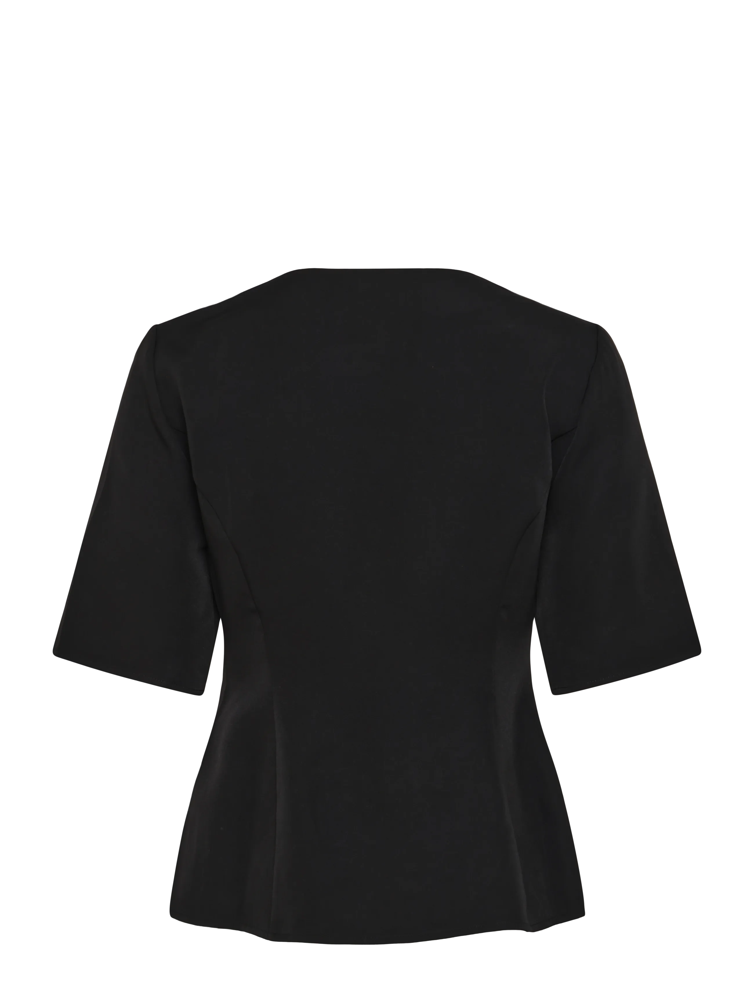 Bubbleroom - Suit Button Blouse - lühikeste varrukatega pluusid - black - 2