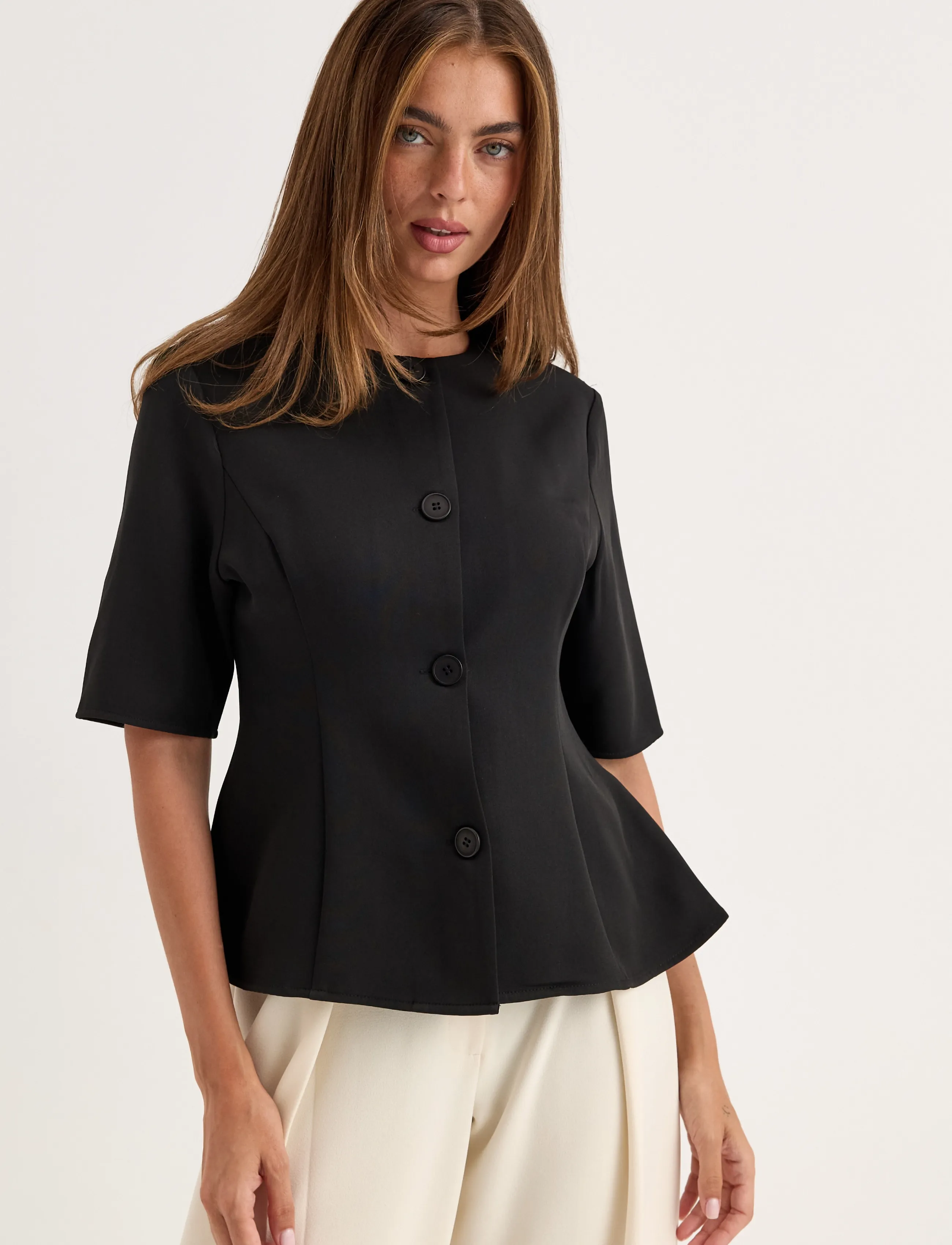 Suit Button Blouse