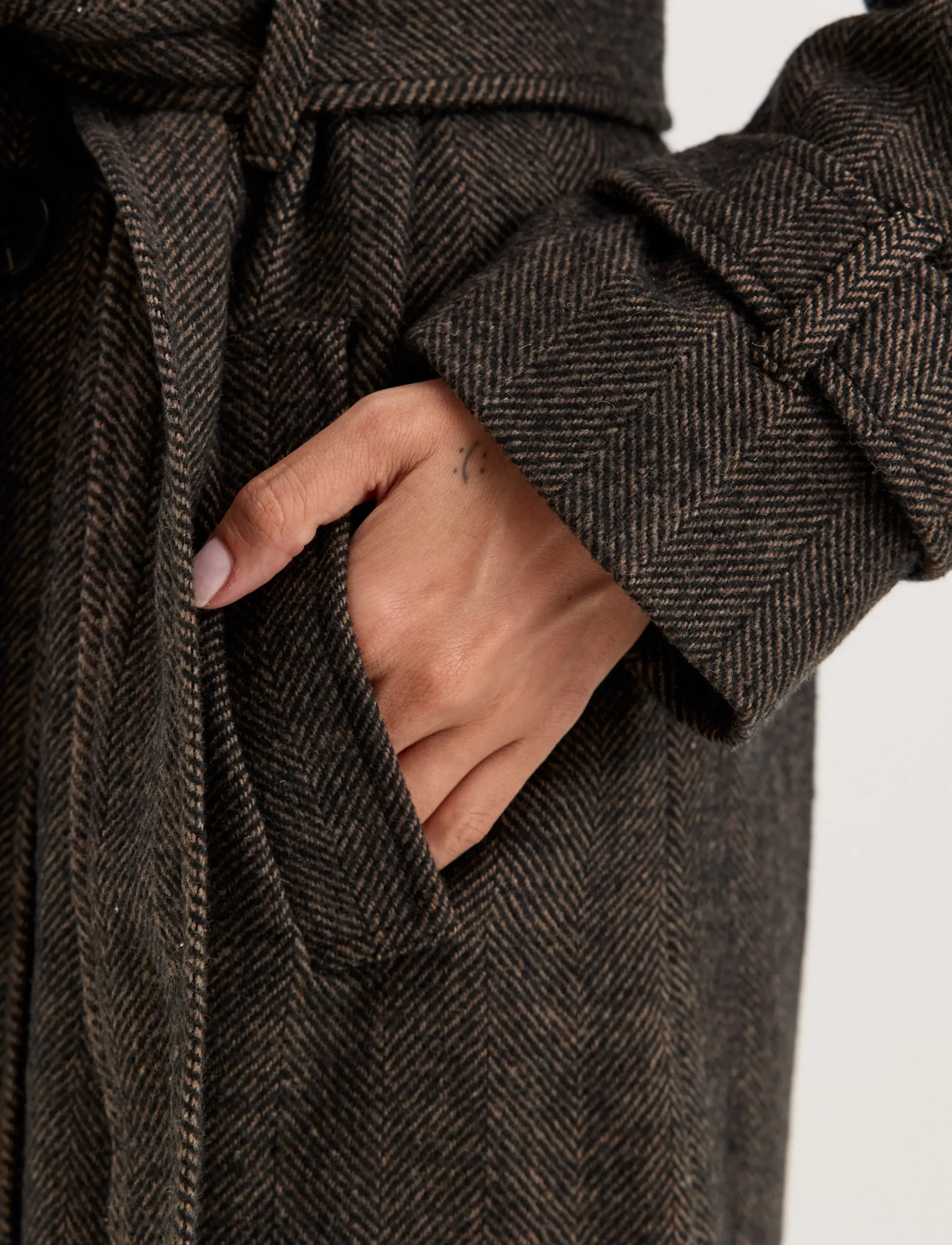 BUBBLEROOM Tweed Trench Coat trenchcoats dam – bild 7