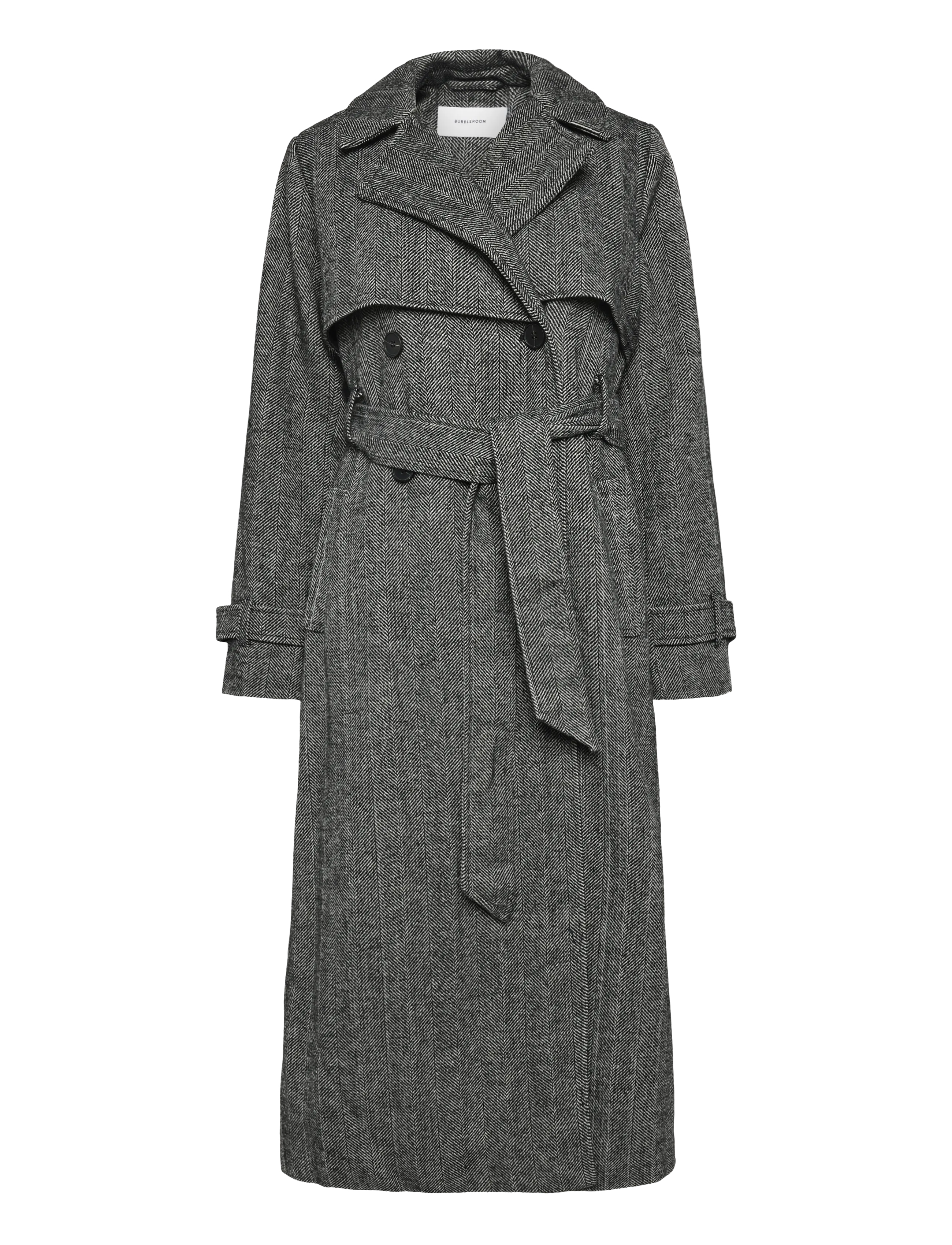 Bubbleroom - Tweed Trench Coat -
