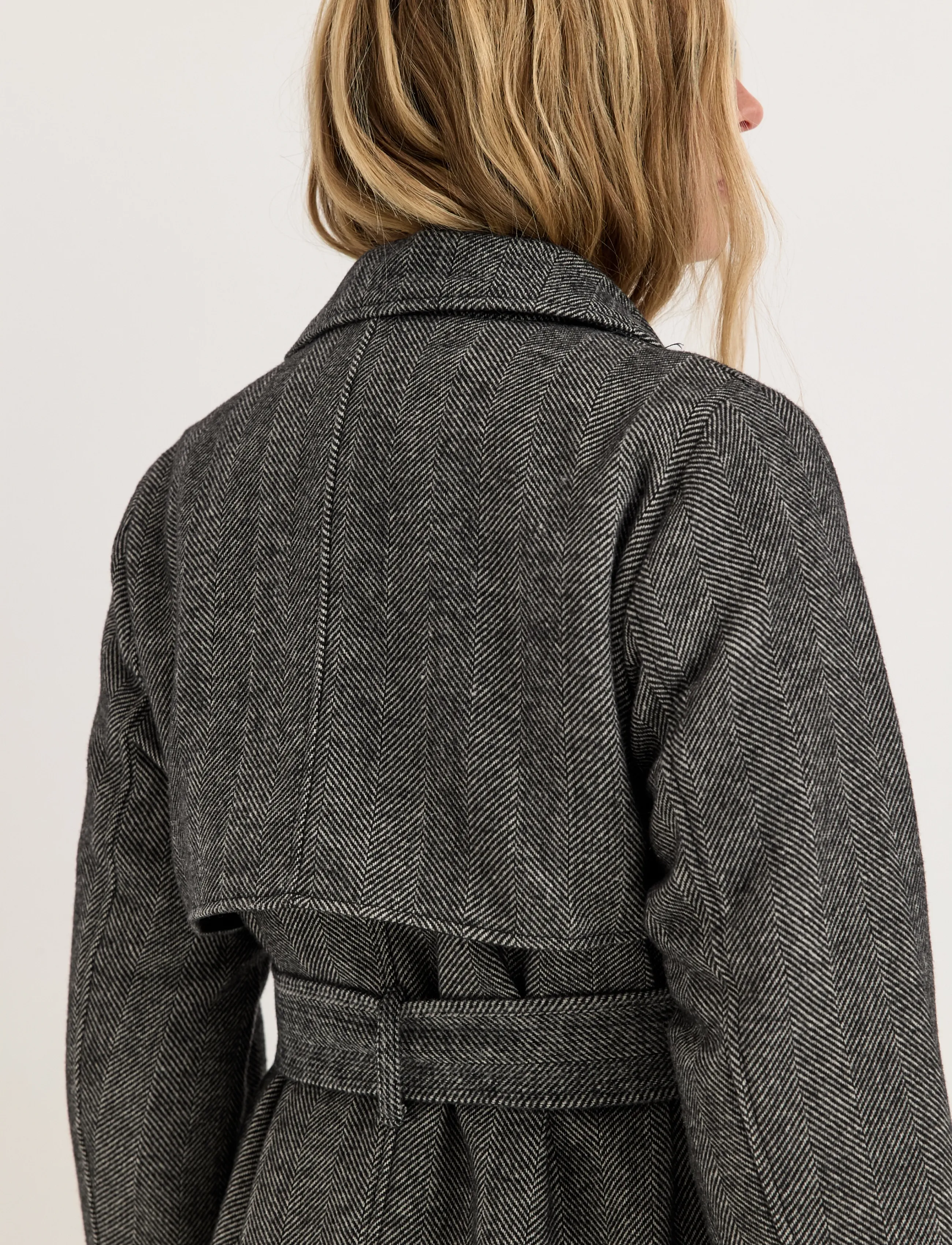 BUBBLEROOM Tweed Trench Coat trenchcoats dam – bild 6
