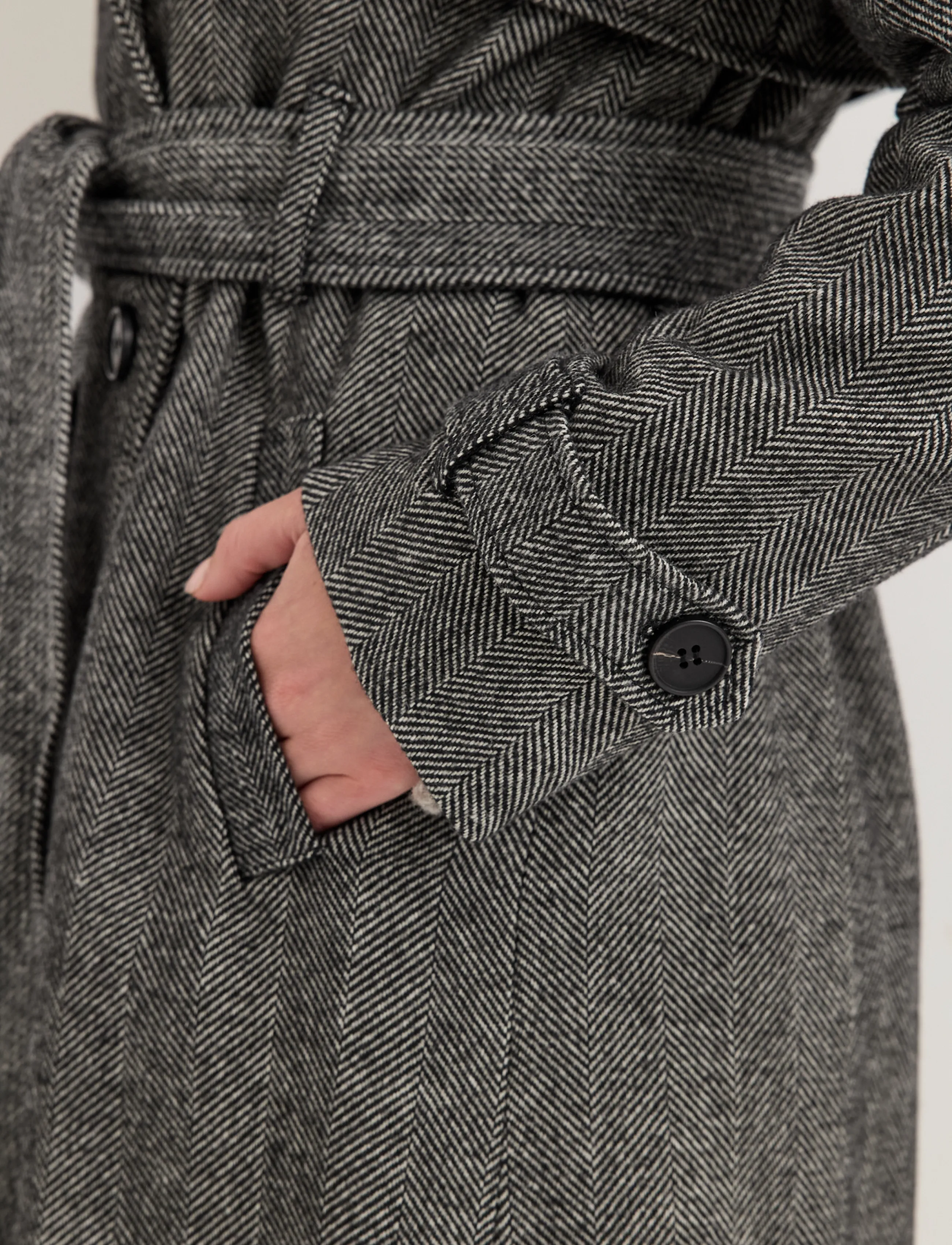 BUBBLEROOM Tweed Trench Coat trenchcoats dam – bild 7