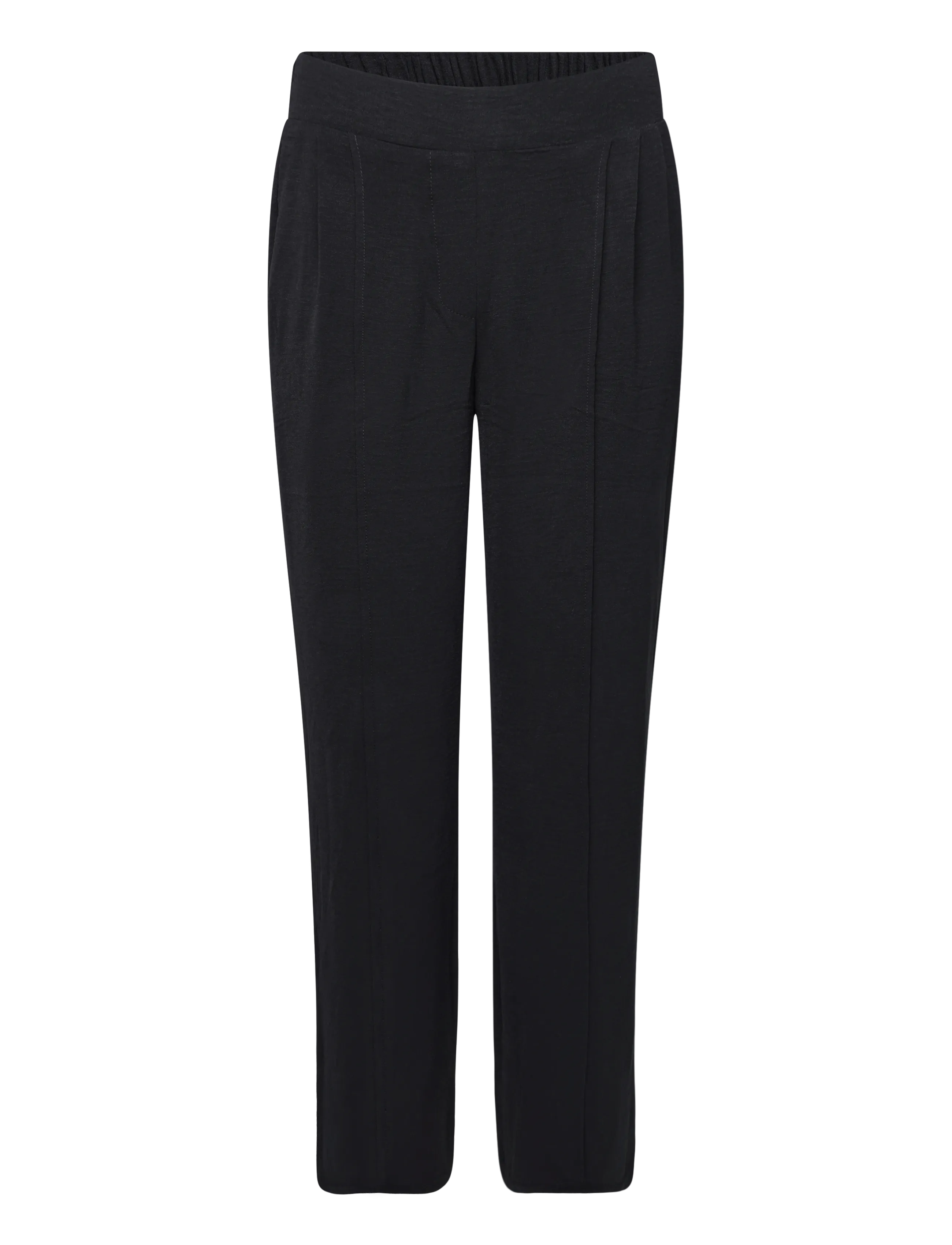 Bubbleroom - Crepe Front Seam Trousers - black - 1